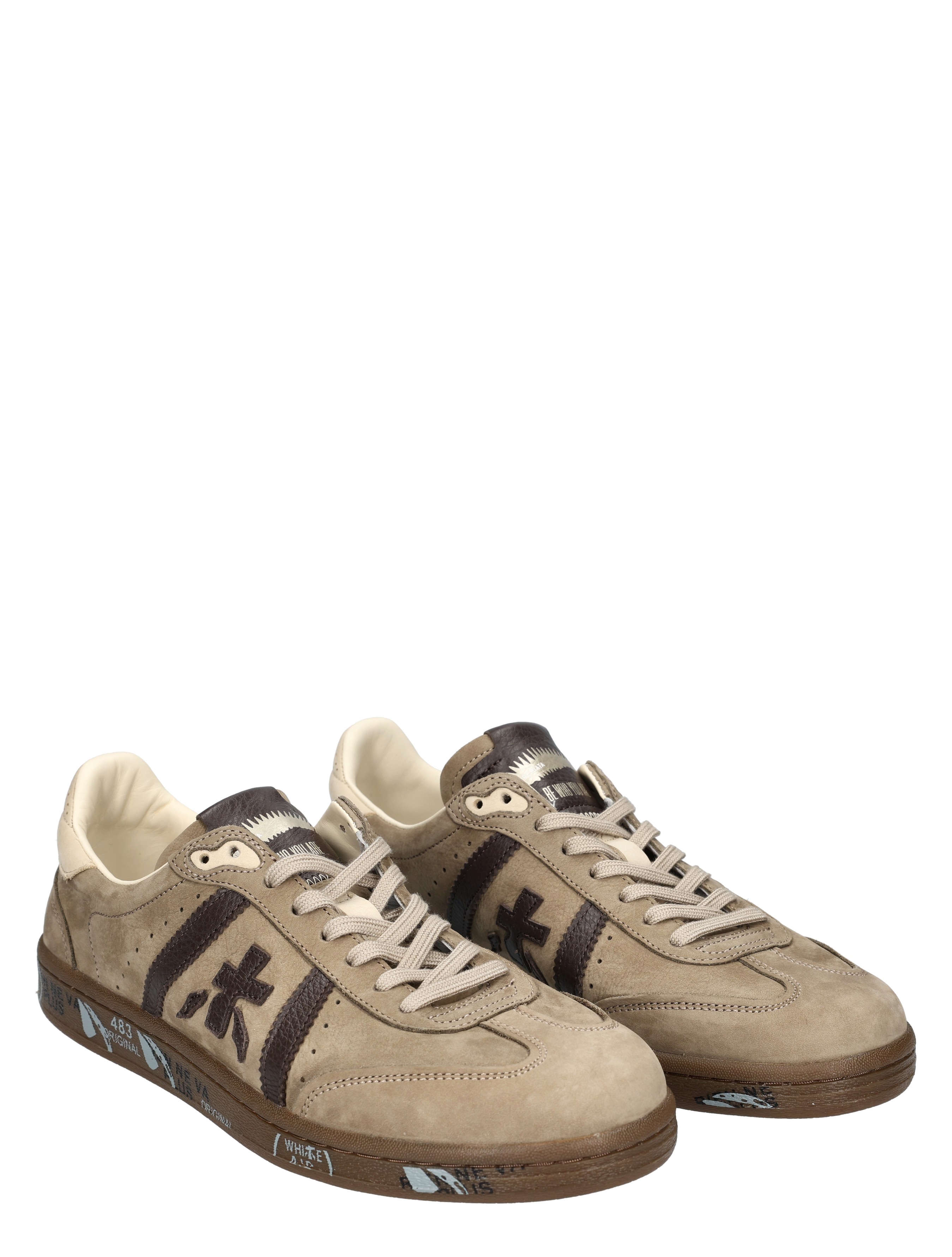 sneakers, taupe, suede, veterlige veterschoen, retro tussenzool