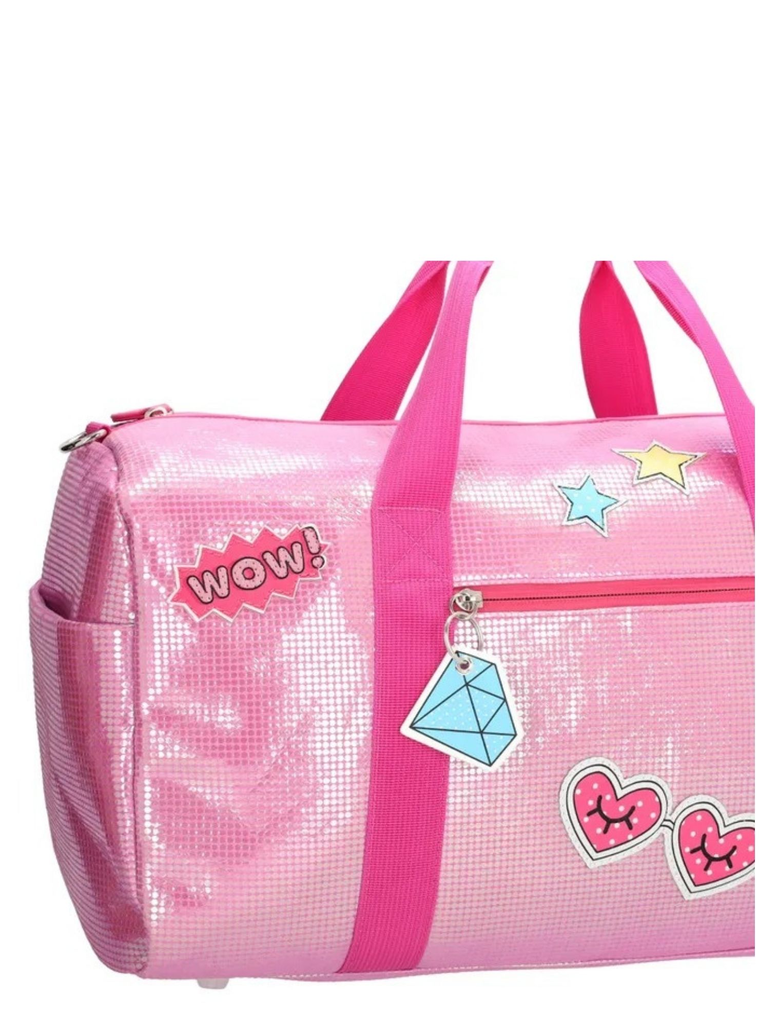 poging, kinder, tasje, pink, sporttas