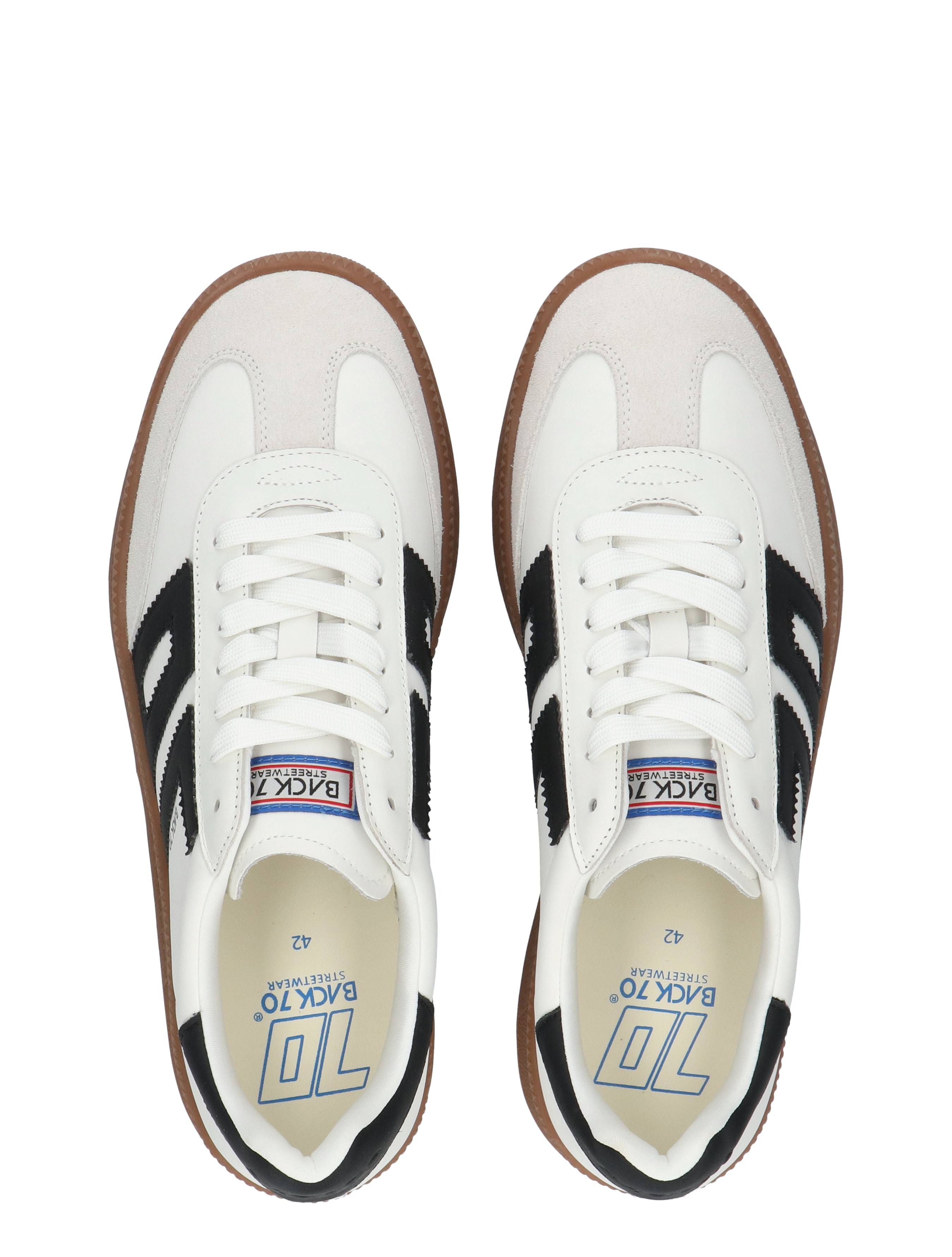 Back 70 - Double Cloud V26-01 Leather White Black - Heren - Lage Sneakers - Sneakers - 50723_81_7