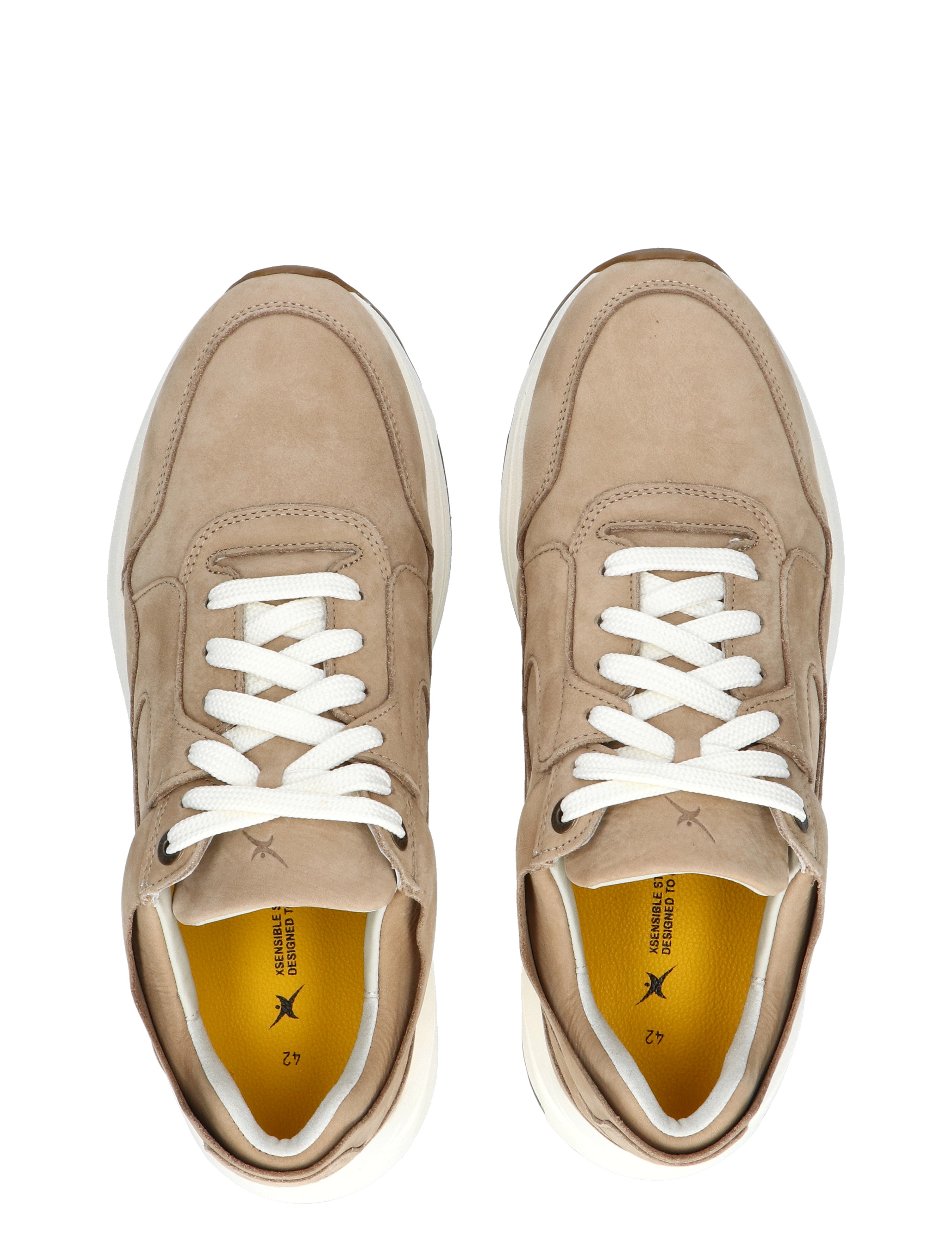 Xsensible - 33200.4  504 Taupe H-Wijdte - Heren - Lage Sneakers - Sneakers - 47524_77_7