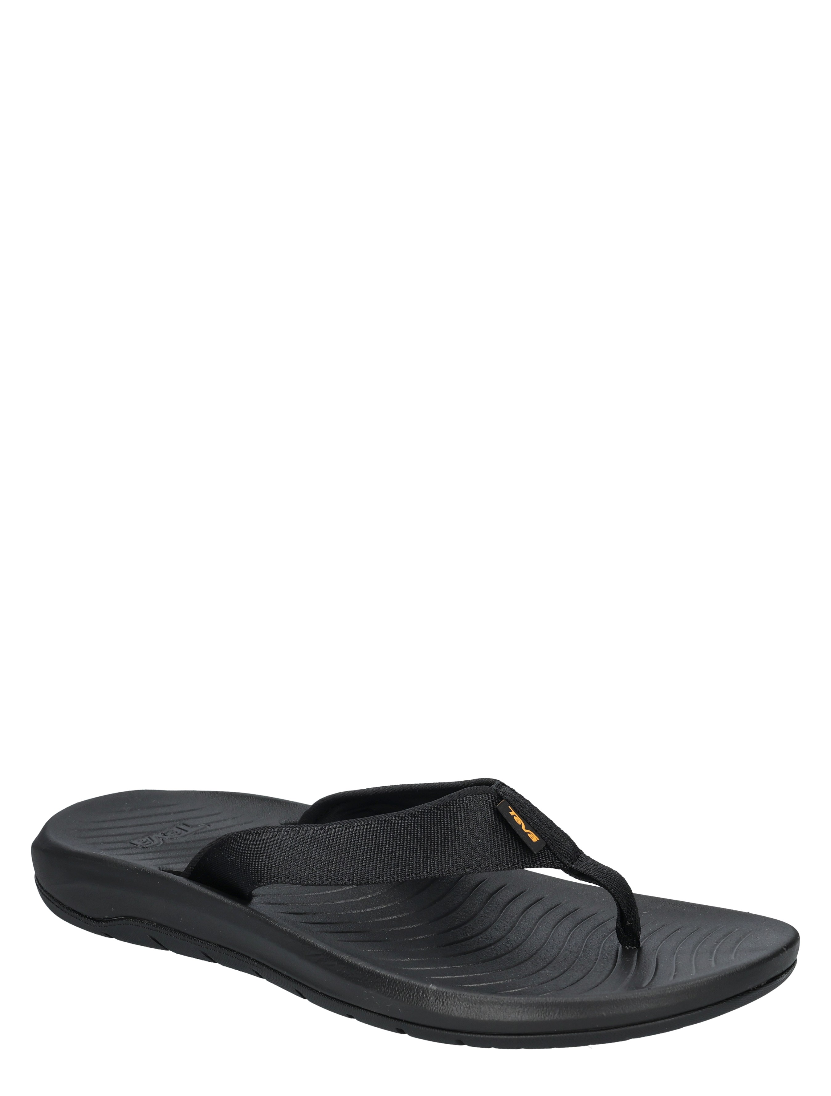 slippert, zwarte, flip-flop, rubberen zool, thong sandalen