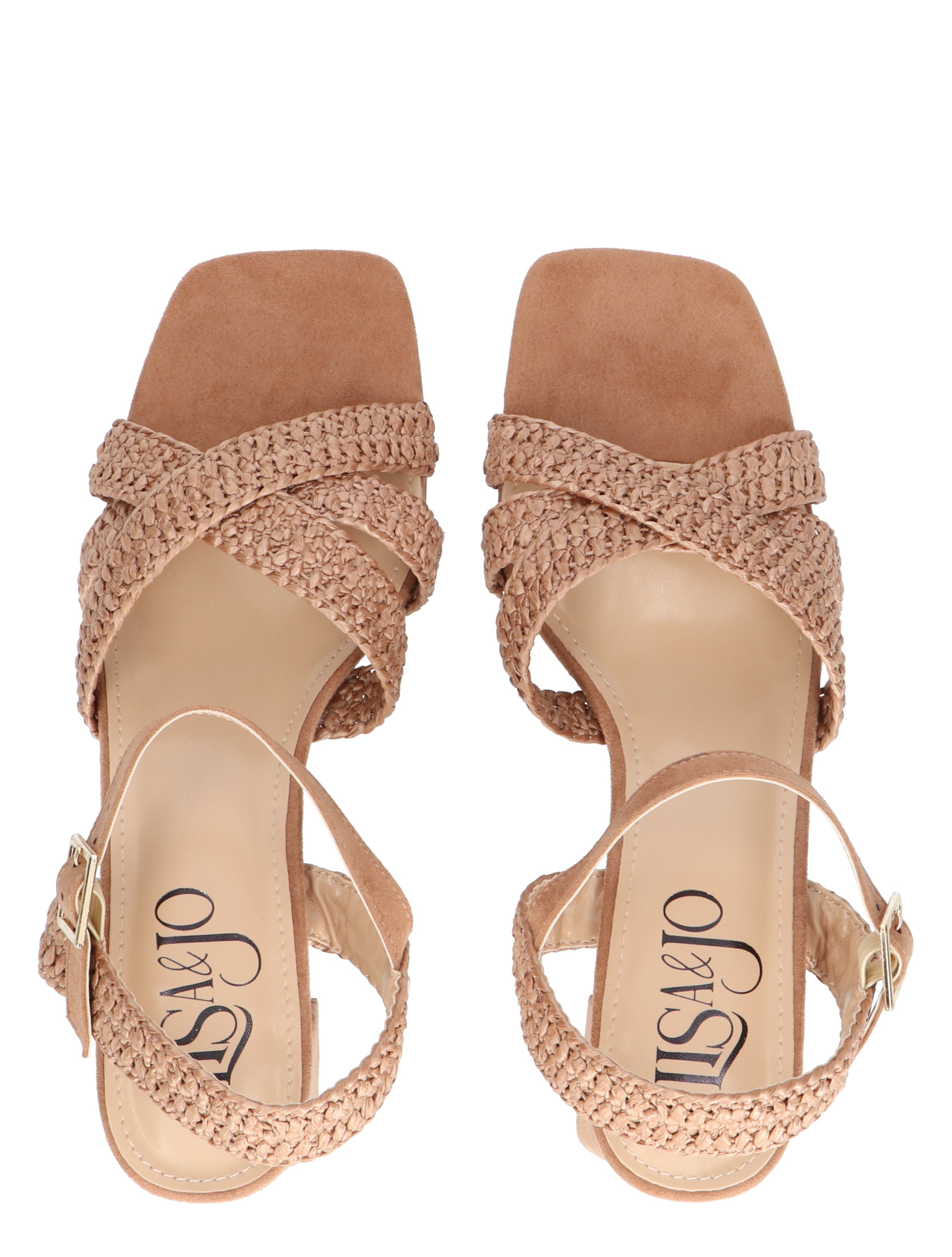 Lisa & Jo - Wayodi Champaign Raffia - Dames - Sandalettes - 47577_22_7