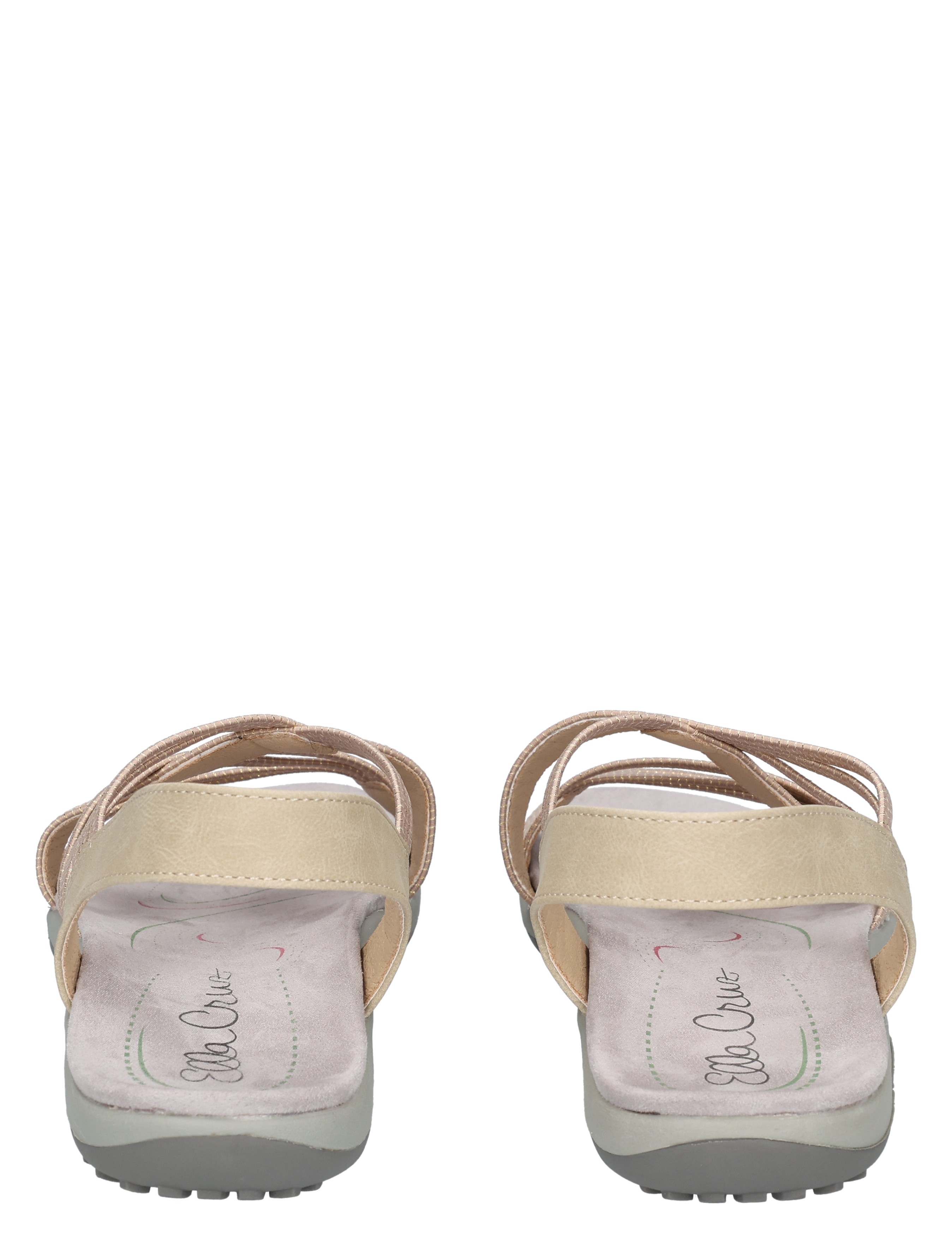 sandals, open-toe, strappy, beige, foam sole