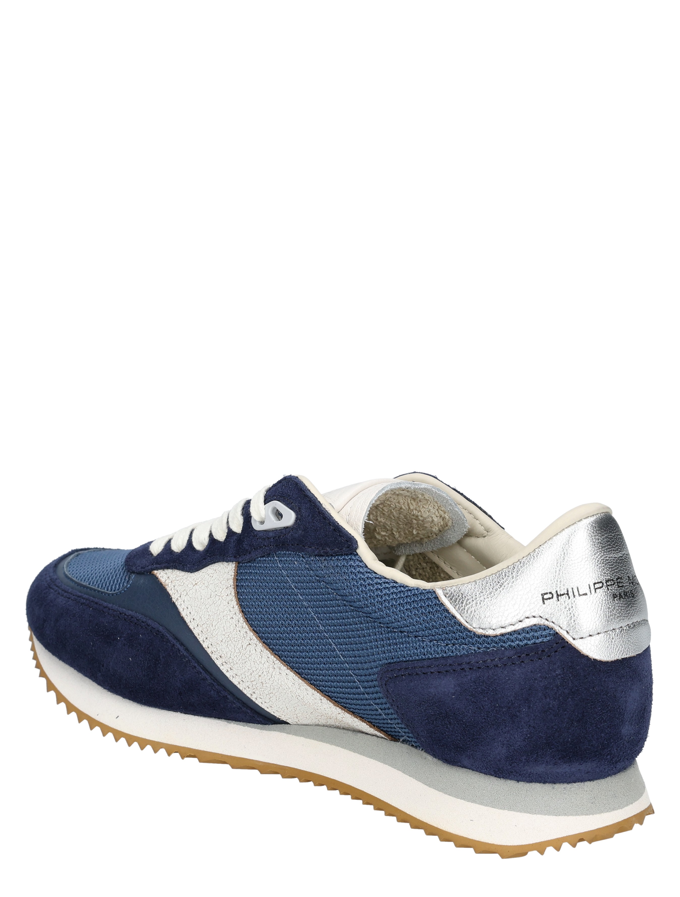 Philippe Model - BVLD Blville Low Woman W009 Mondial Blue Argent - Dames - Sneakers - Lage Sneakers - 49965_33_4