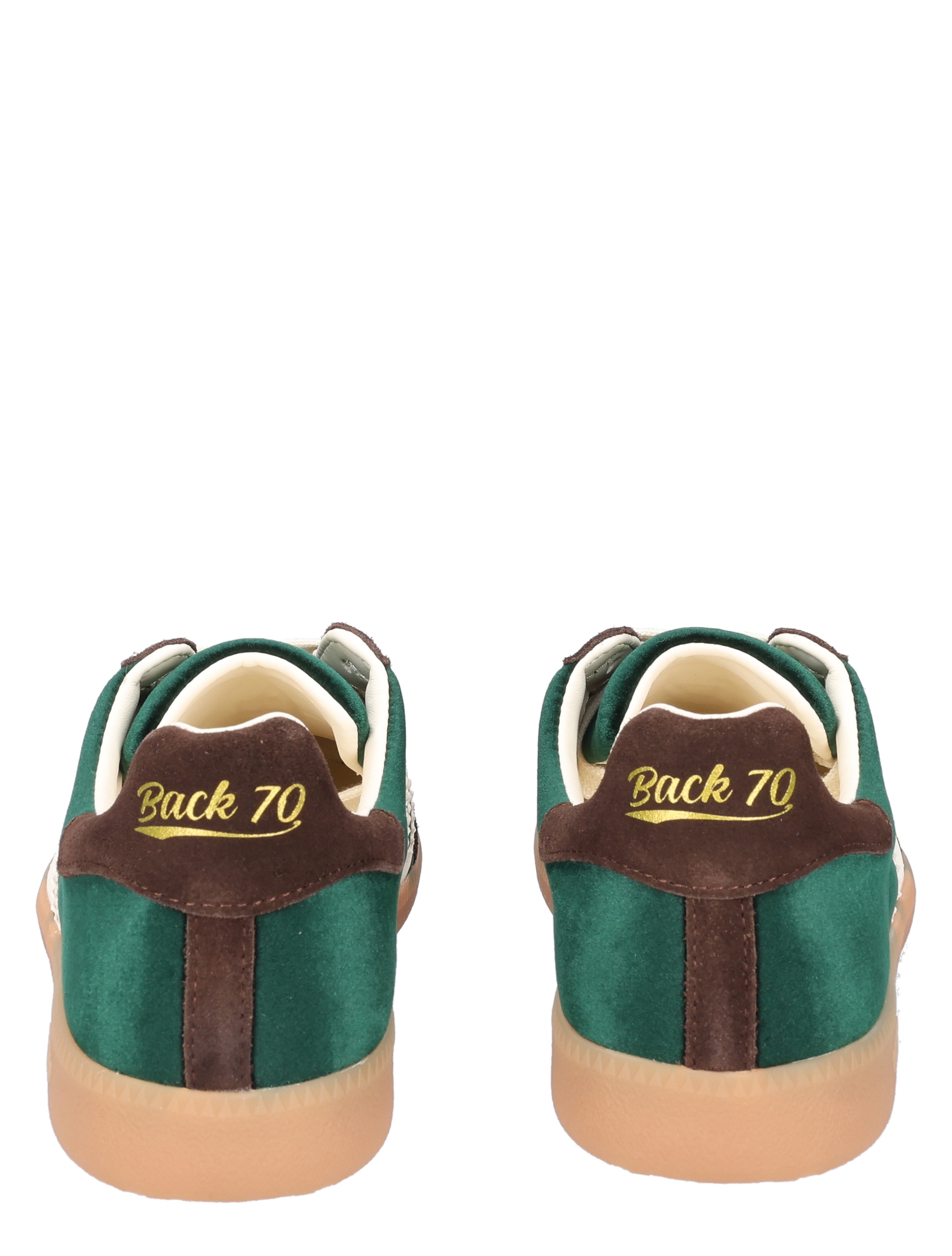 canvas, groen, bruin, sneakers, achterkant