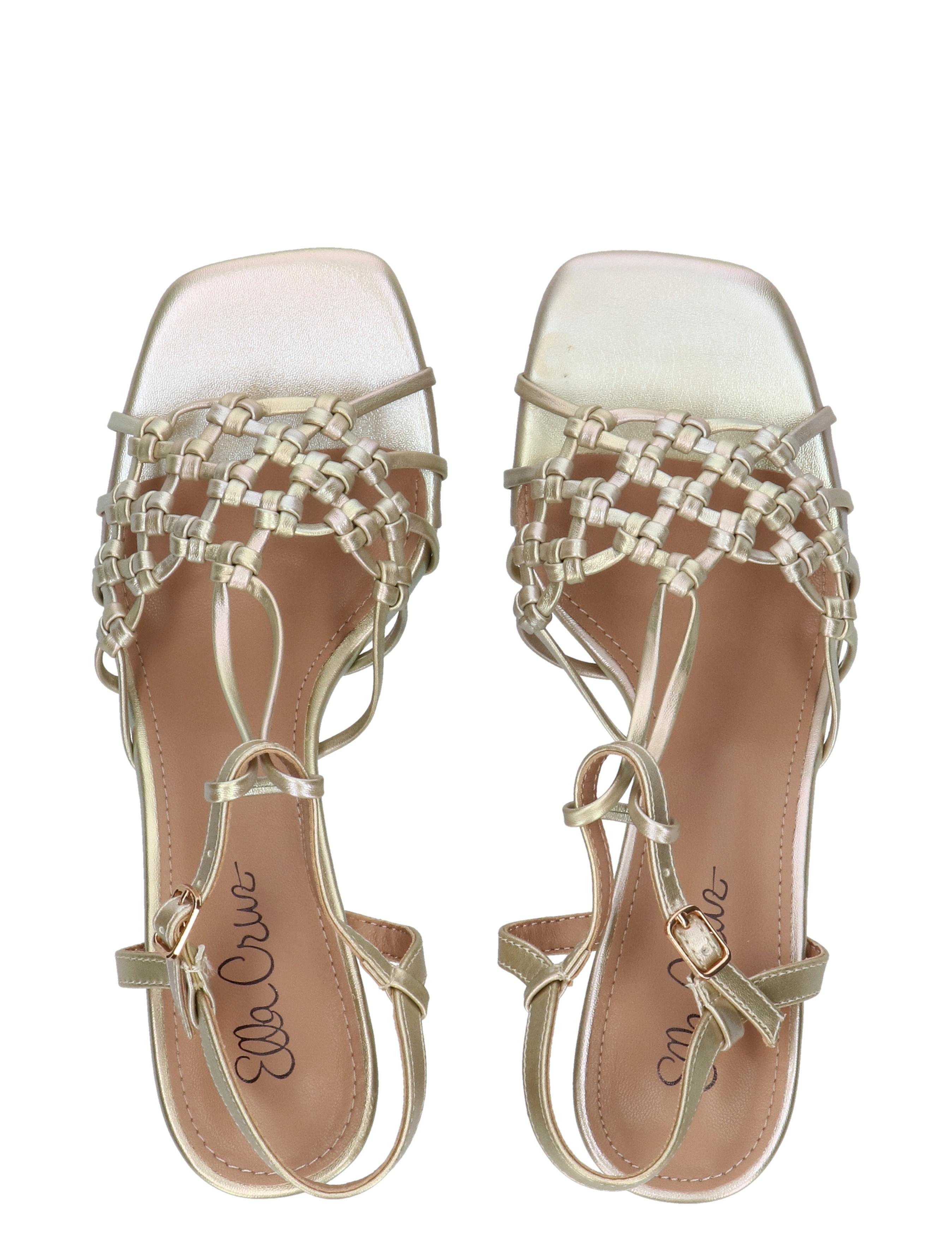 sandalen, witte sandalen, woven straps, vierkante neus, sleehak