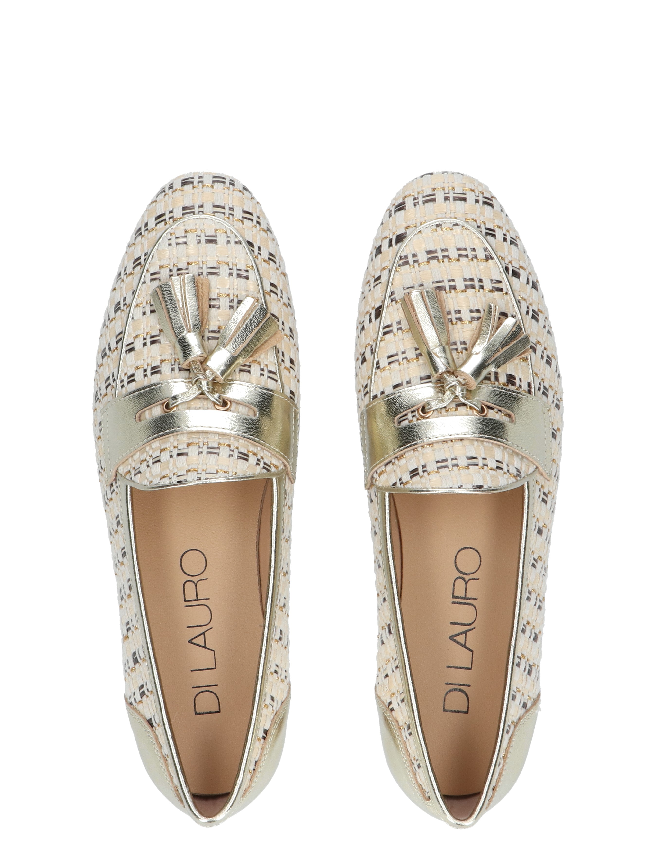 Di Lauro - Weslia Beige Silver - Dames - Loafers - 47646_77_7