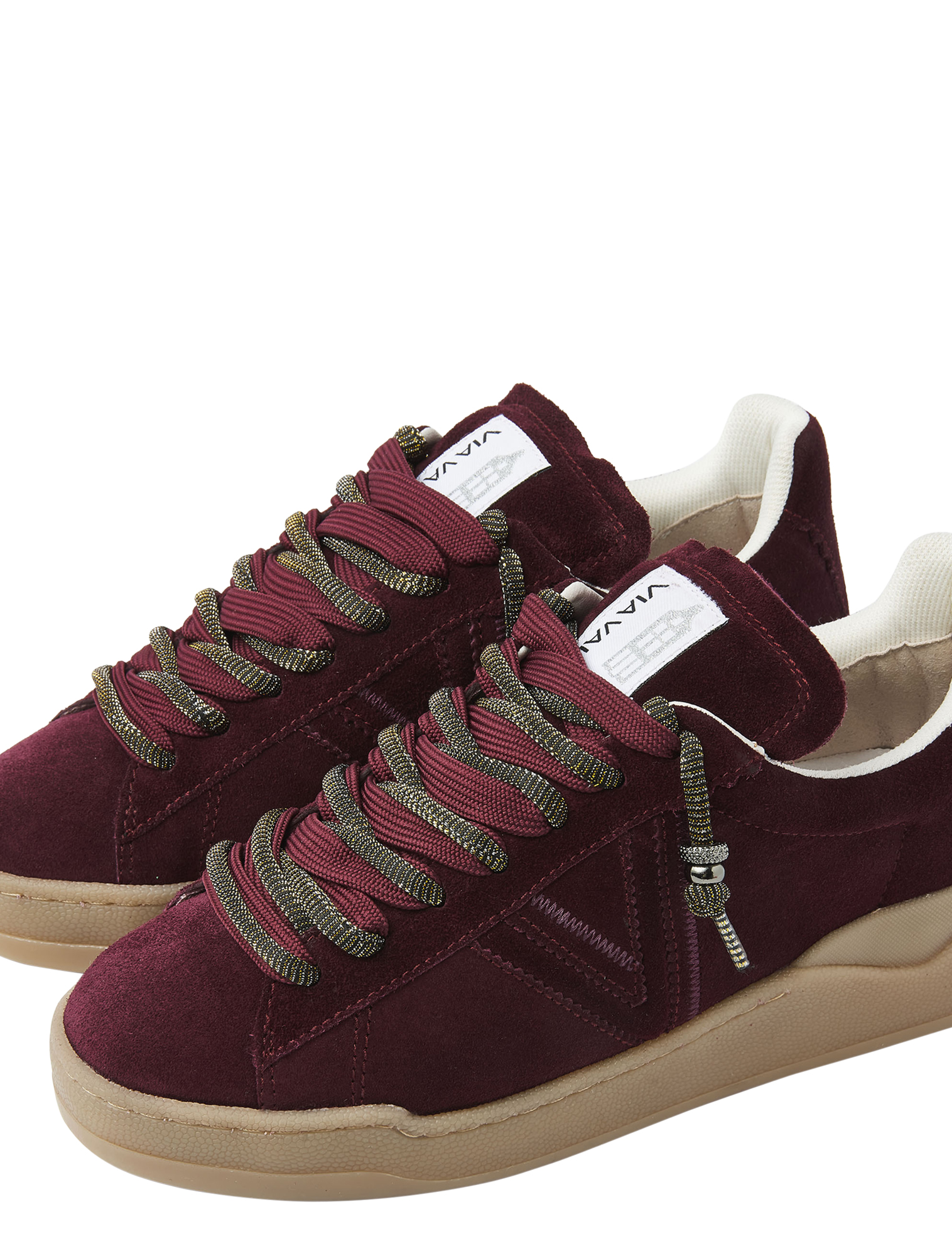 VIA VAI - Sam Kyli 62188 03-1302 Burgundy - Dames - Sneakers - Lage Sneakers - 50044_44_5