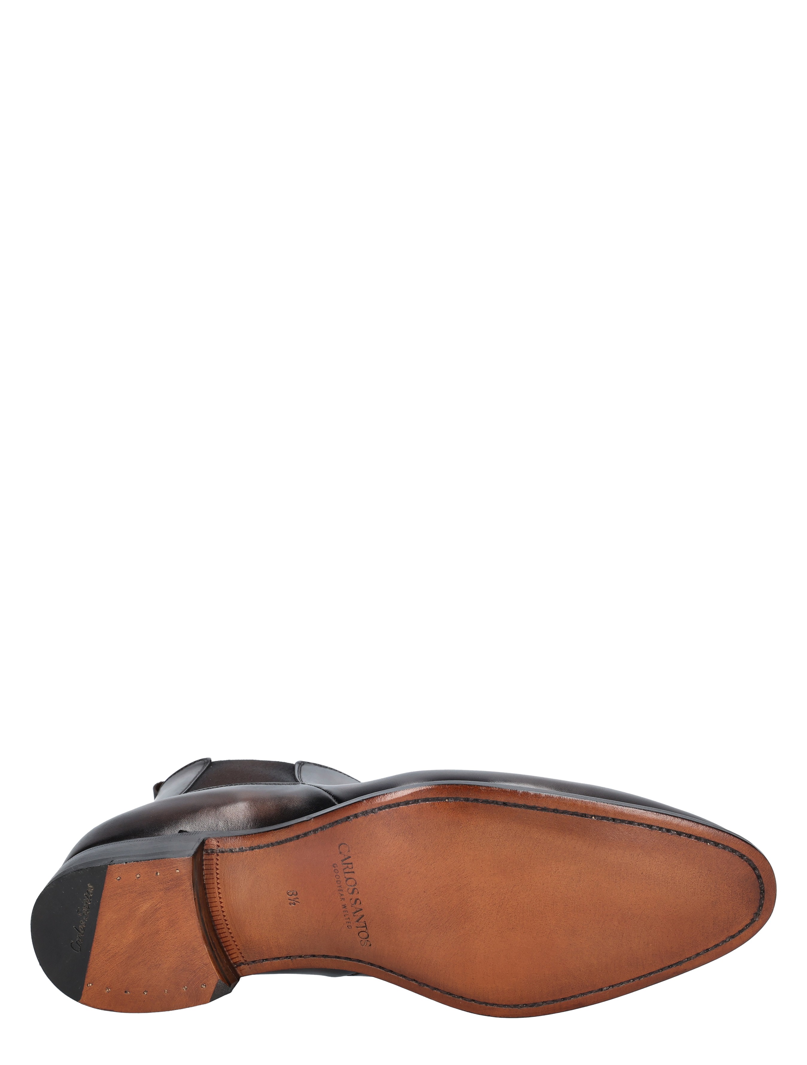 lederen zool, solo, brown leather, patroon, monk strap