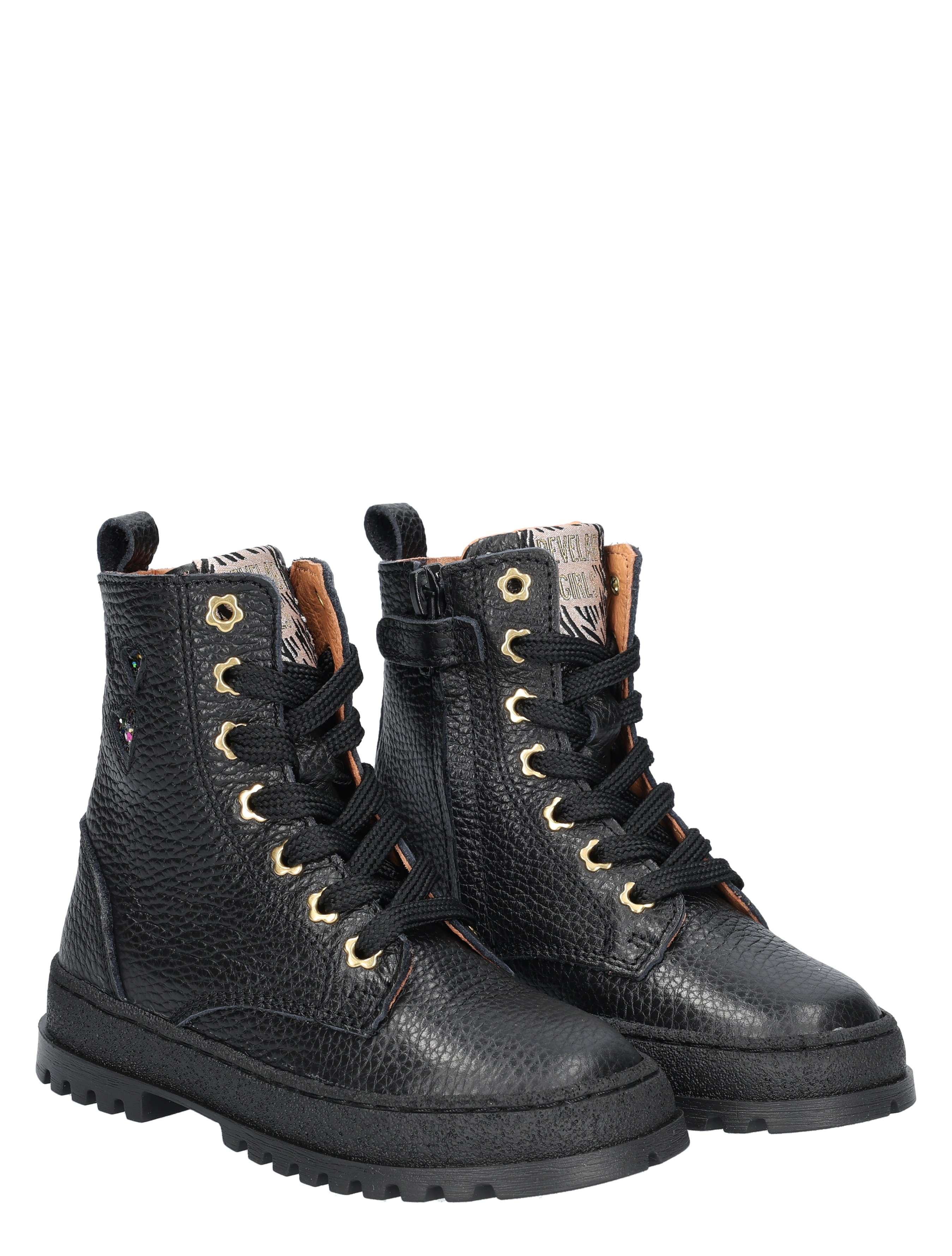 Develab - 47090 922 Black - Meisjes - Veter Boots - Boots - 49245_11_5