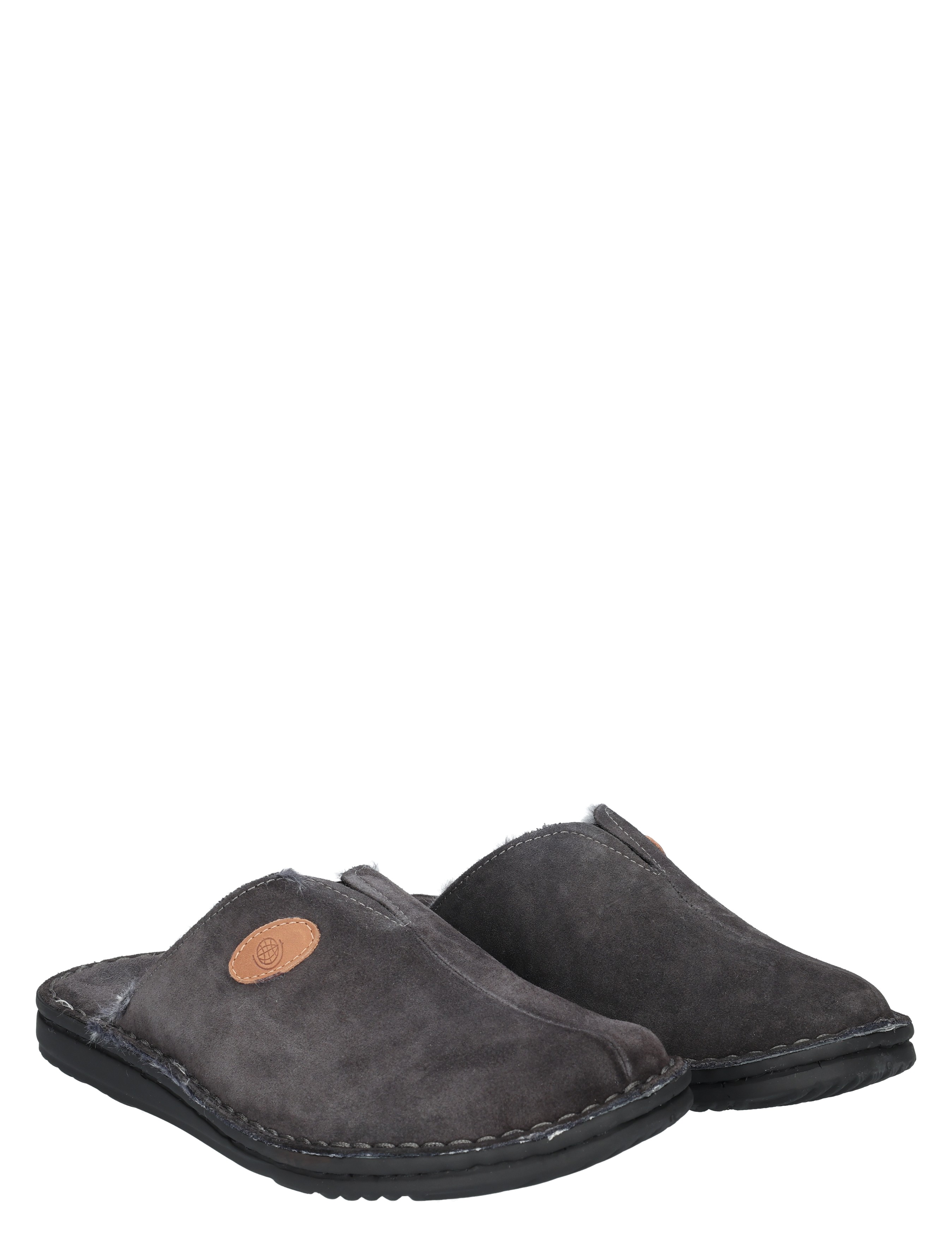 slippers, slippers unisex, home footwear, suede, gray