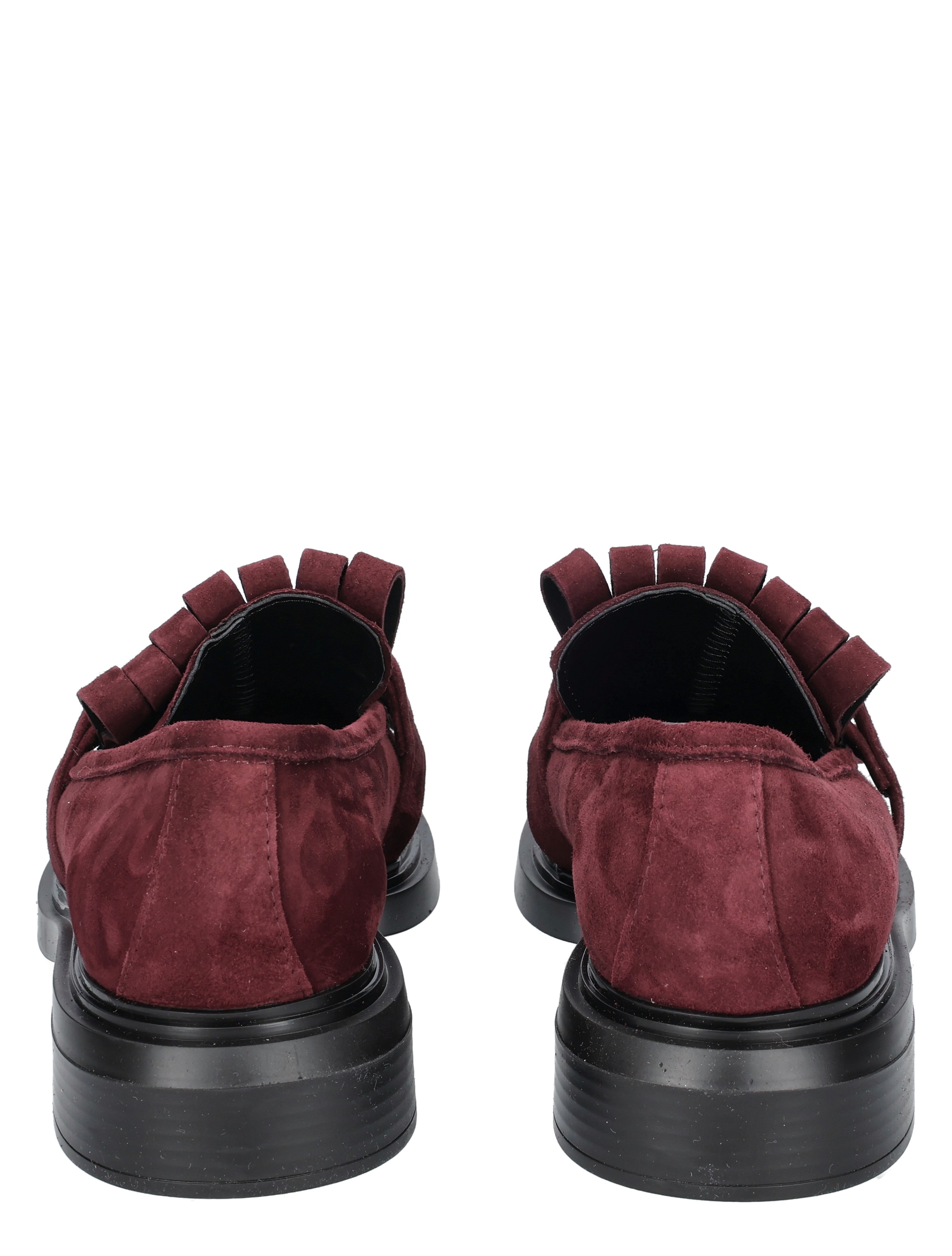 suede, burgundy, loafer, slip-on, chunky-heel