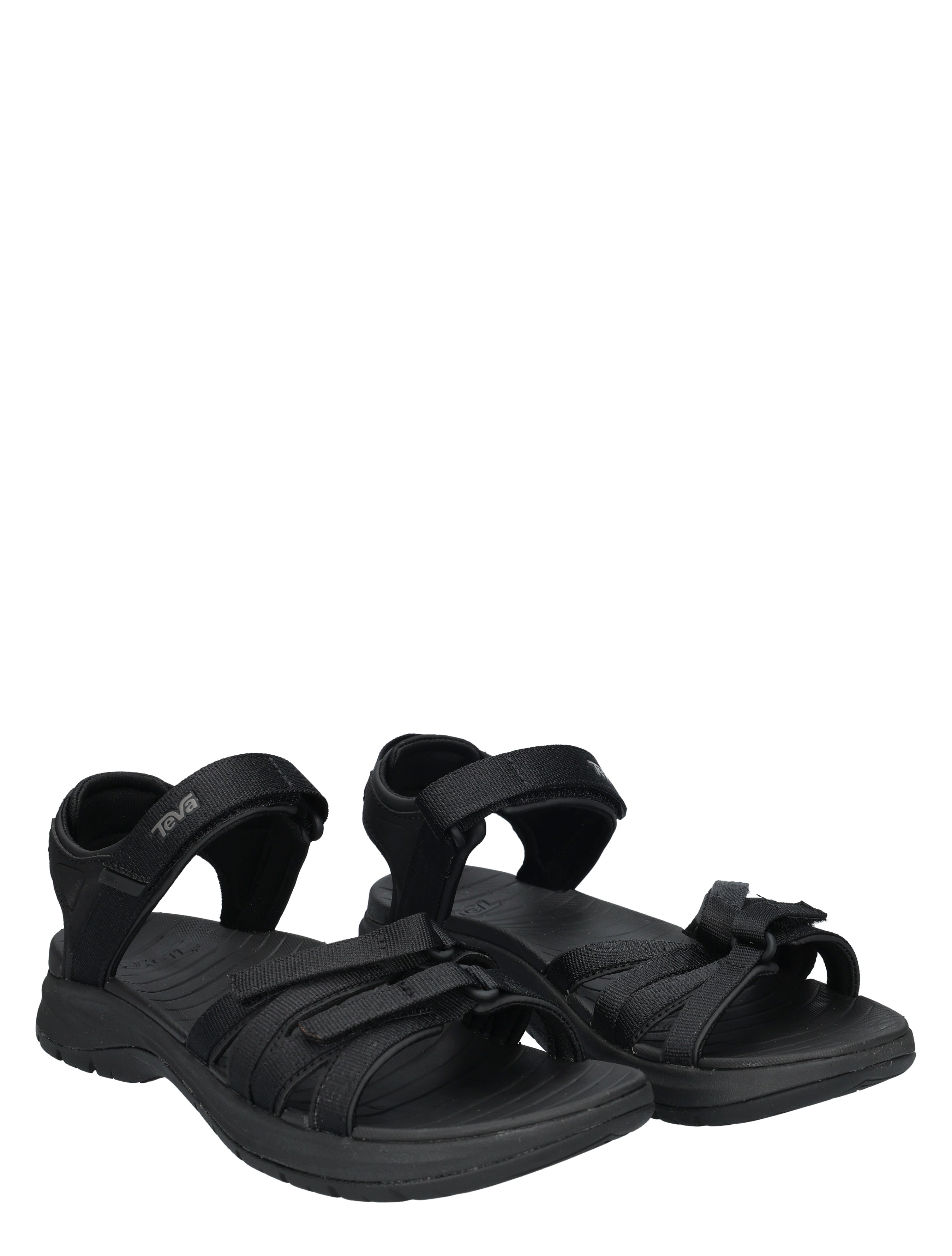 sandalen, zwarte, straps, open-toe, sportief