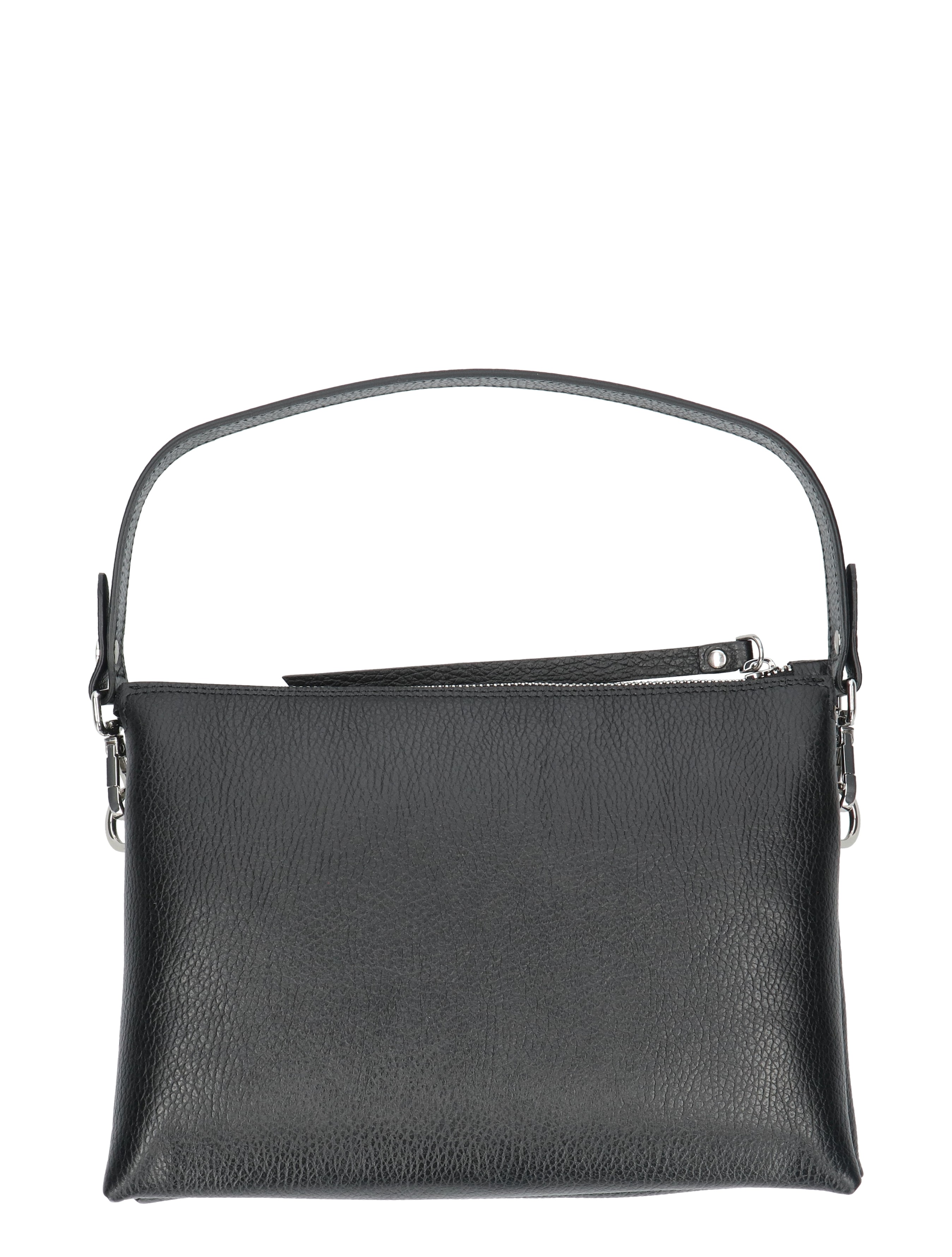 handtas, leren, zwart, kleine tas, rits