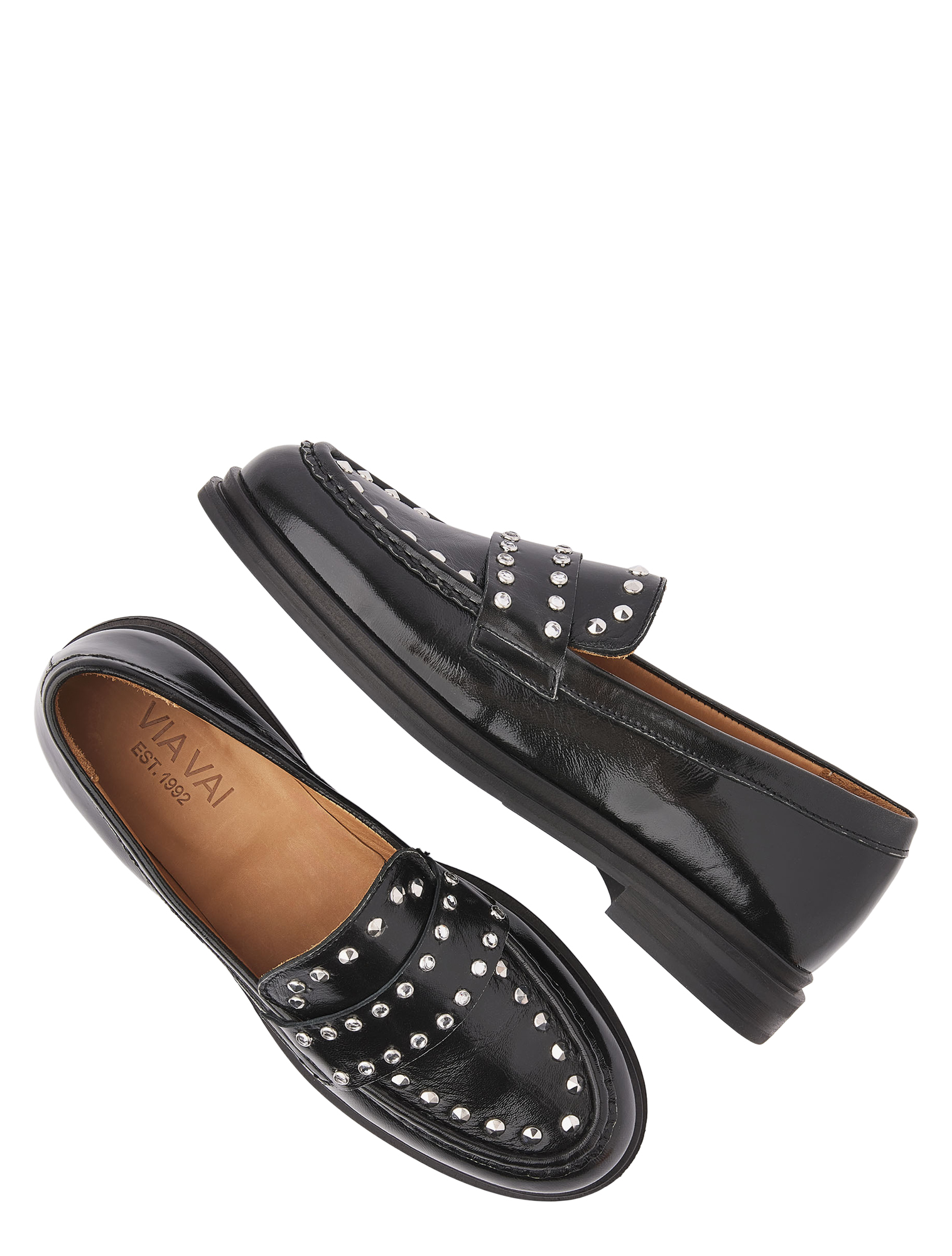 laarzen, laarzen, lakkleur, studs, instap loafer
