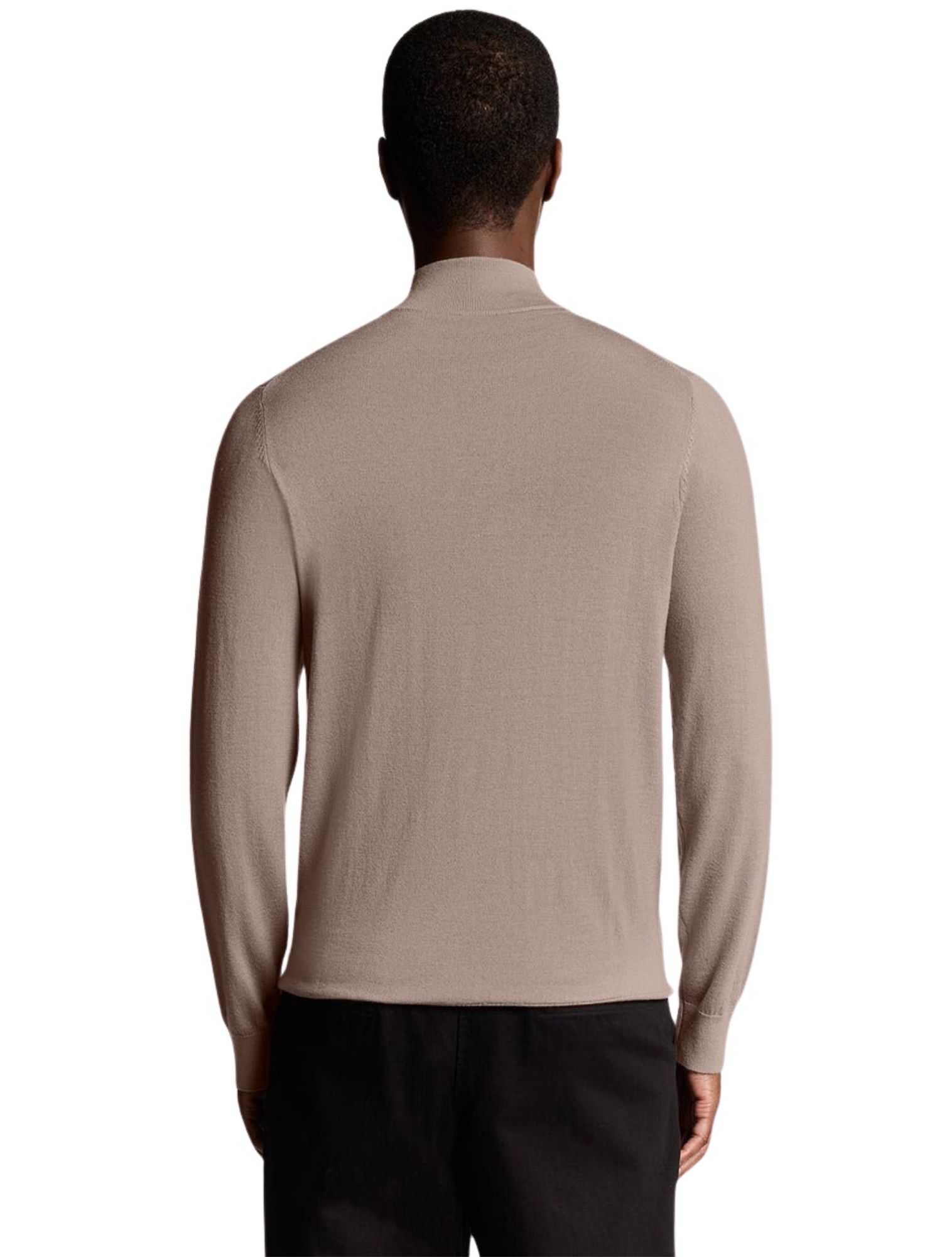 Lyle and Scott - Tonal Merino Zip Cinder - Heren - Truien & Sweaters - 48540_99_3