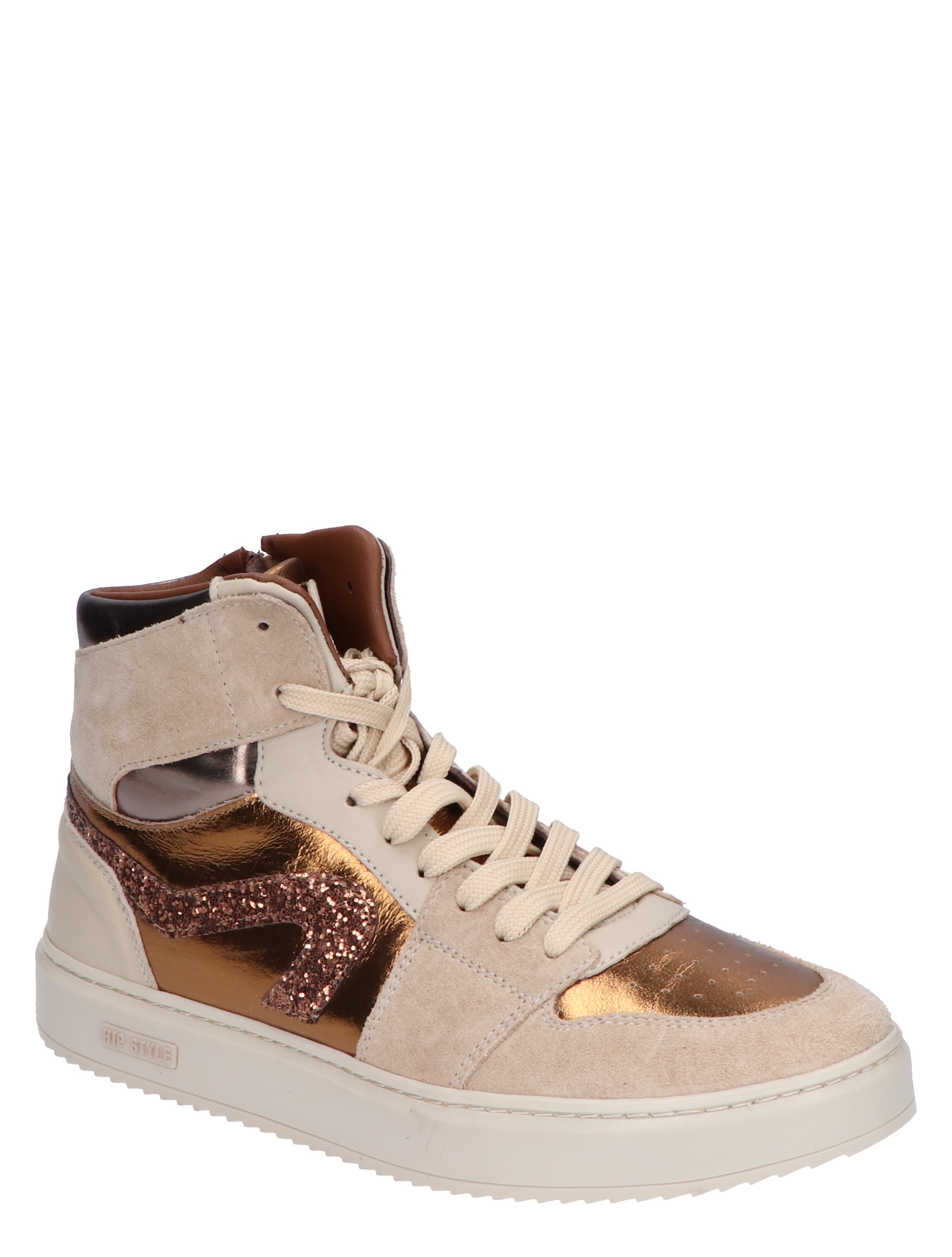 Hip - H1665 Natural Combi - Meisjes - Sneakers - Hoge Sneakers - 42436_57_3