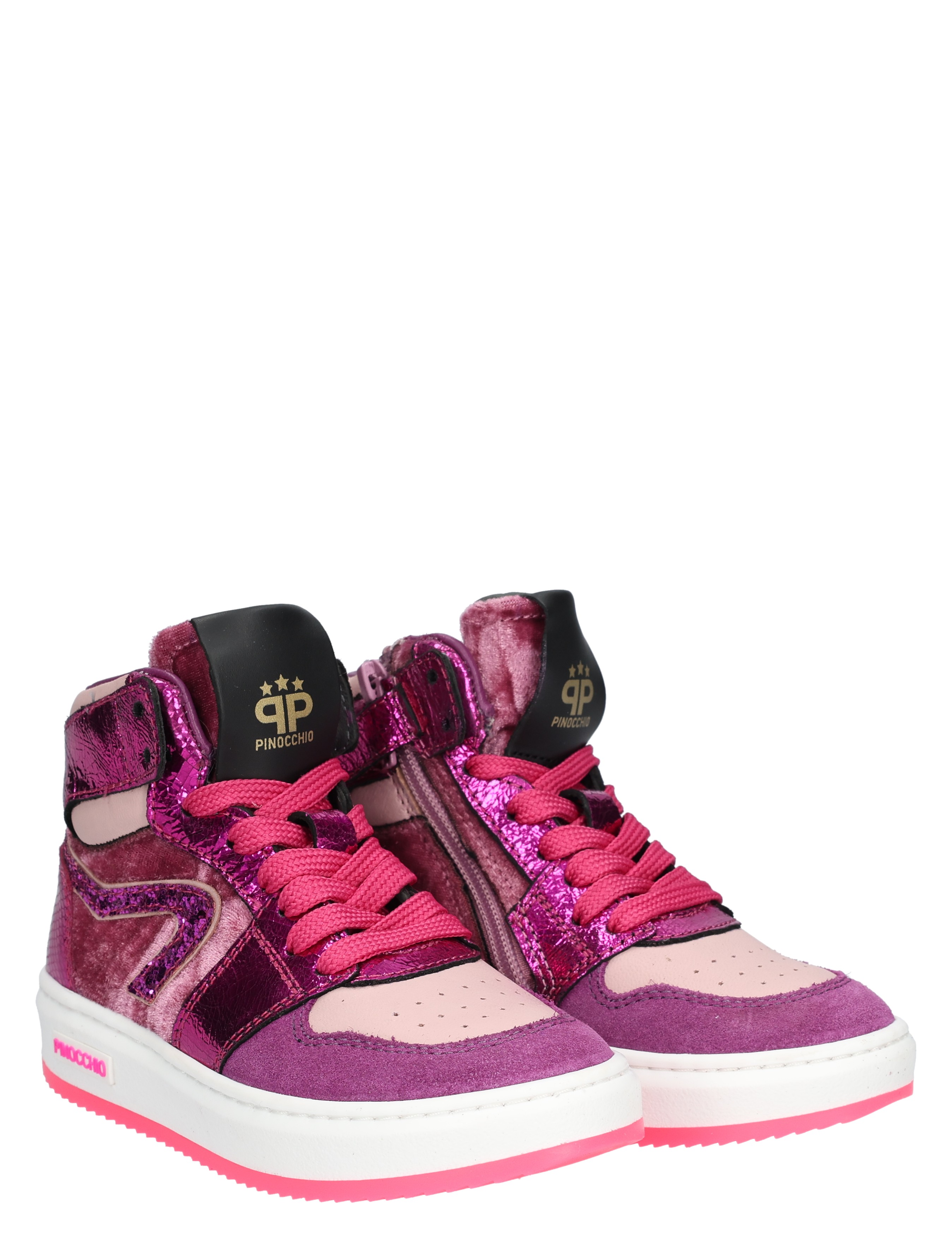 Pinocchio - P1765 Fuchsia - Meisjes - Veter Boots - Boots - 49282_48_5