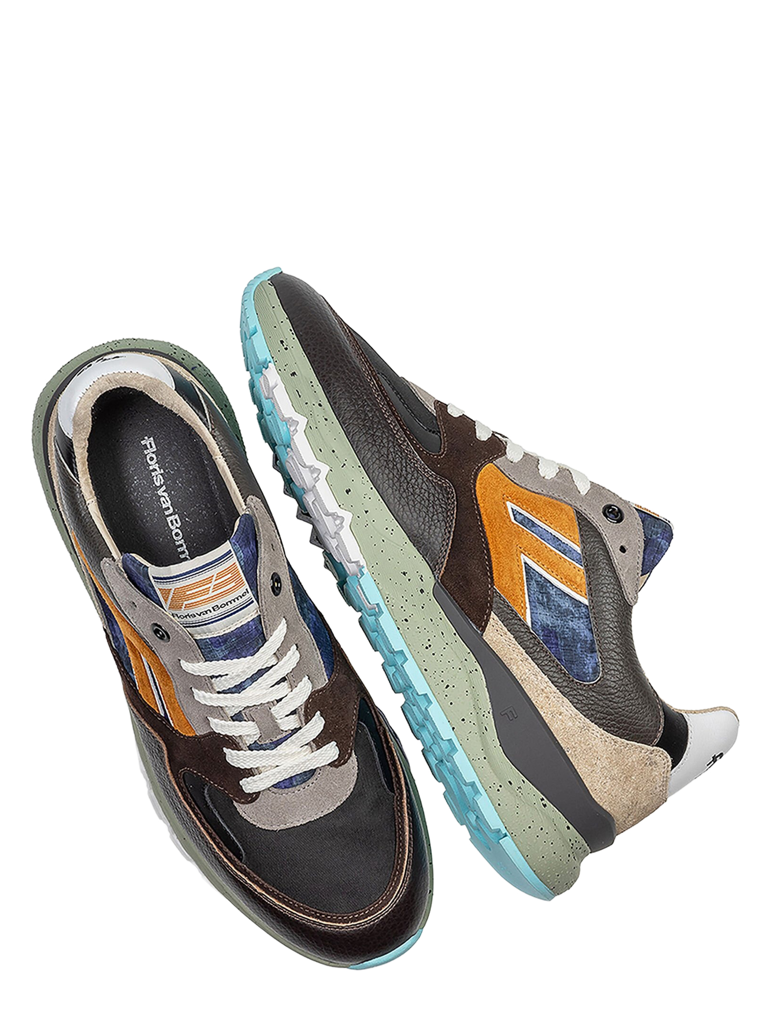 Floris van Bommel - De Treener SFM-10154 34-01 Taupe G+ Wijdte - Heren - Lage Sneakers - Sneakers - 50116_77_3