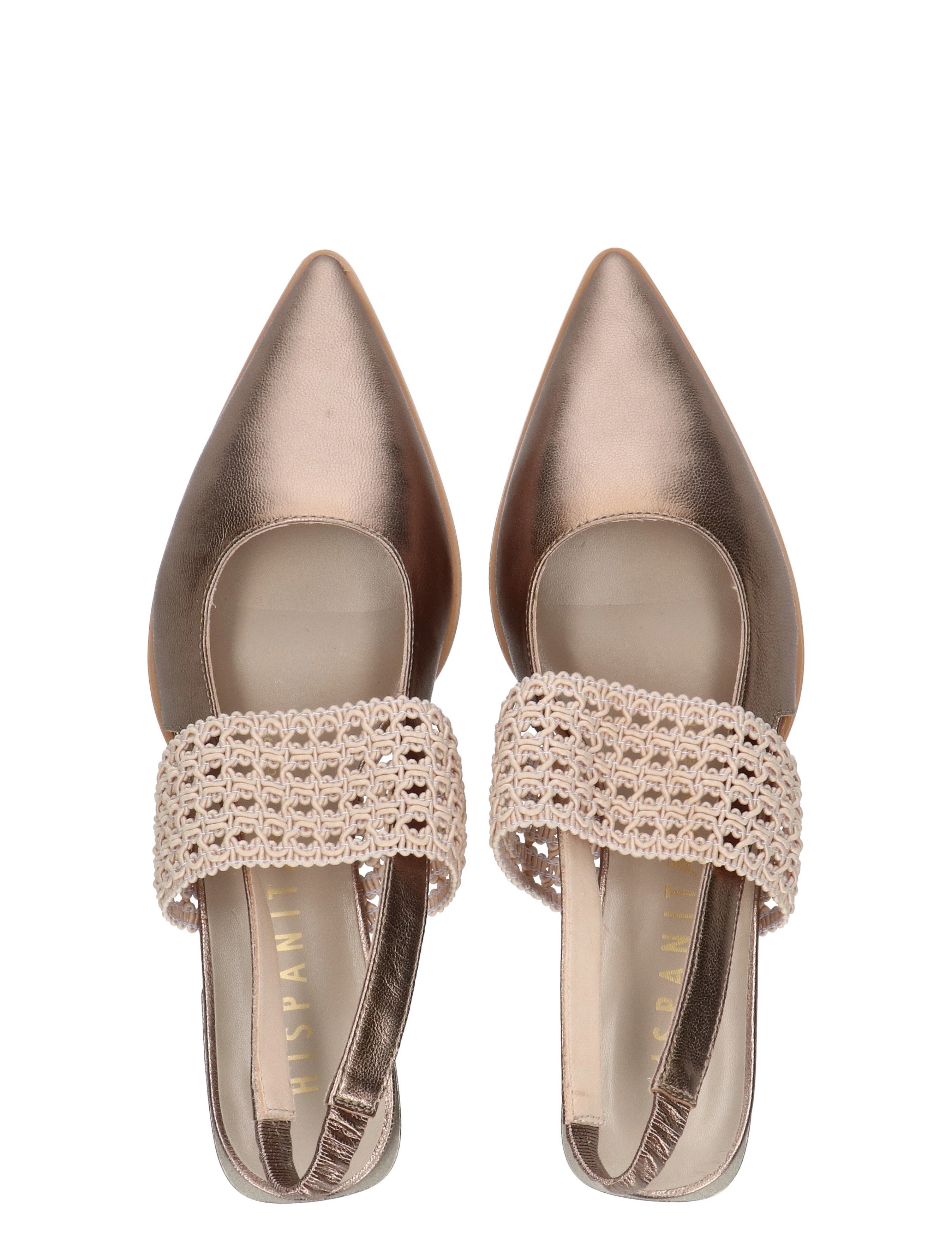 Hispanitas - HV264866 Starmet Taupe Elastic Nude - Dames - Pumps - 50332_77_7