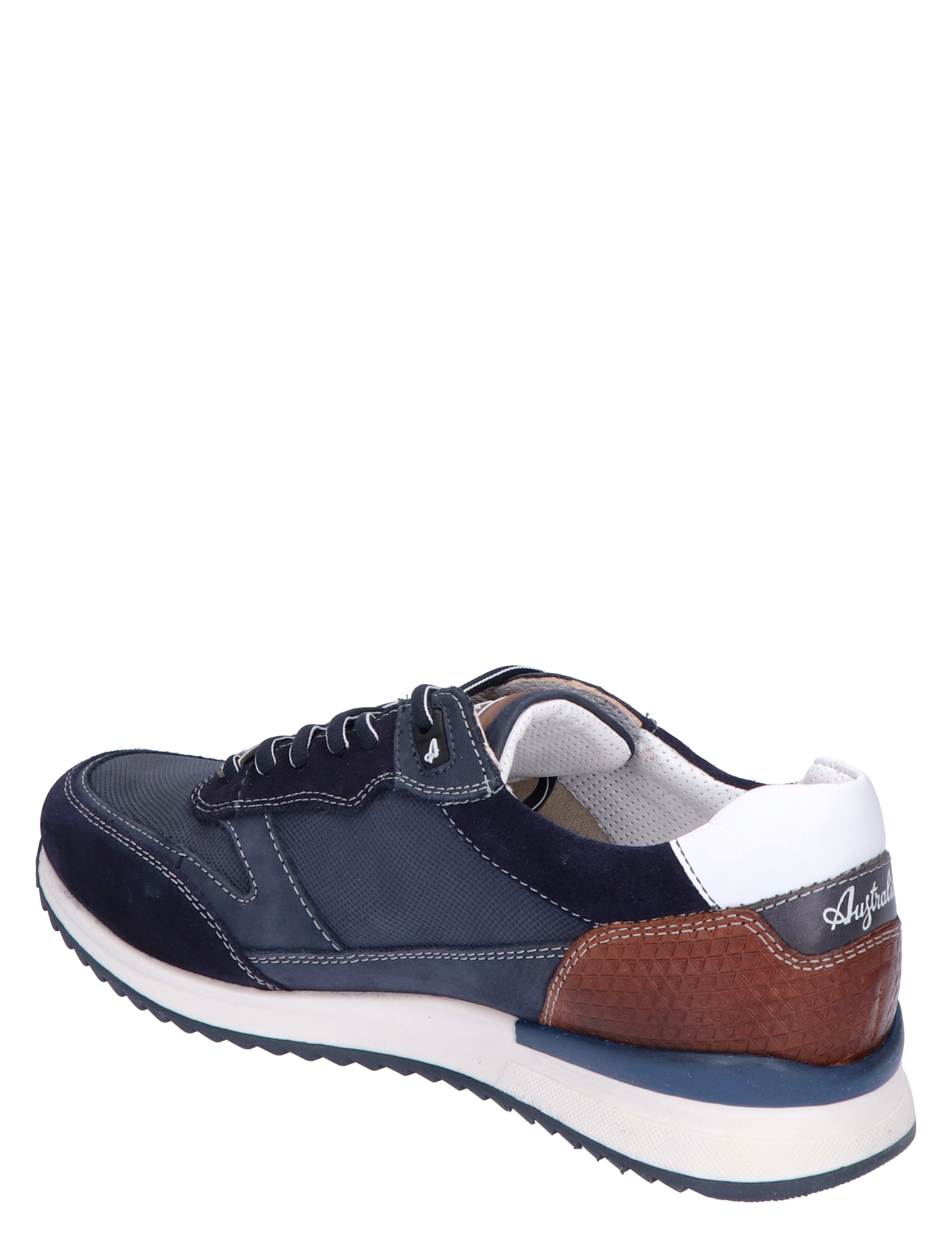 Australian - Filmon Mid Blue Cognac G-Wijdte - Heren - Veterschoenen - Casual Veterschoenen - Lage Sneakers - Sneakers - 44113_33_4
