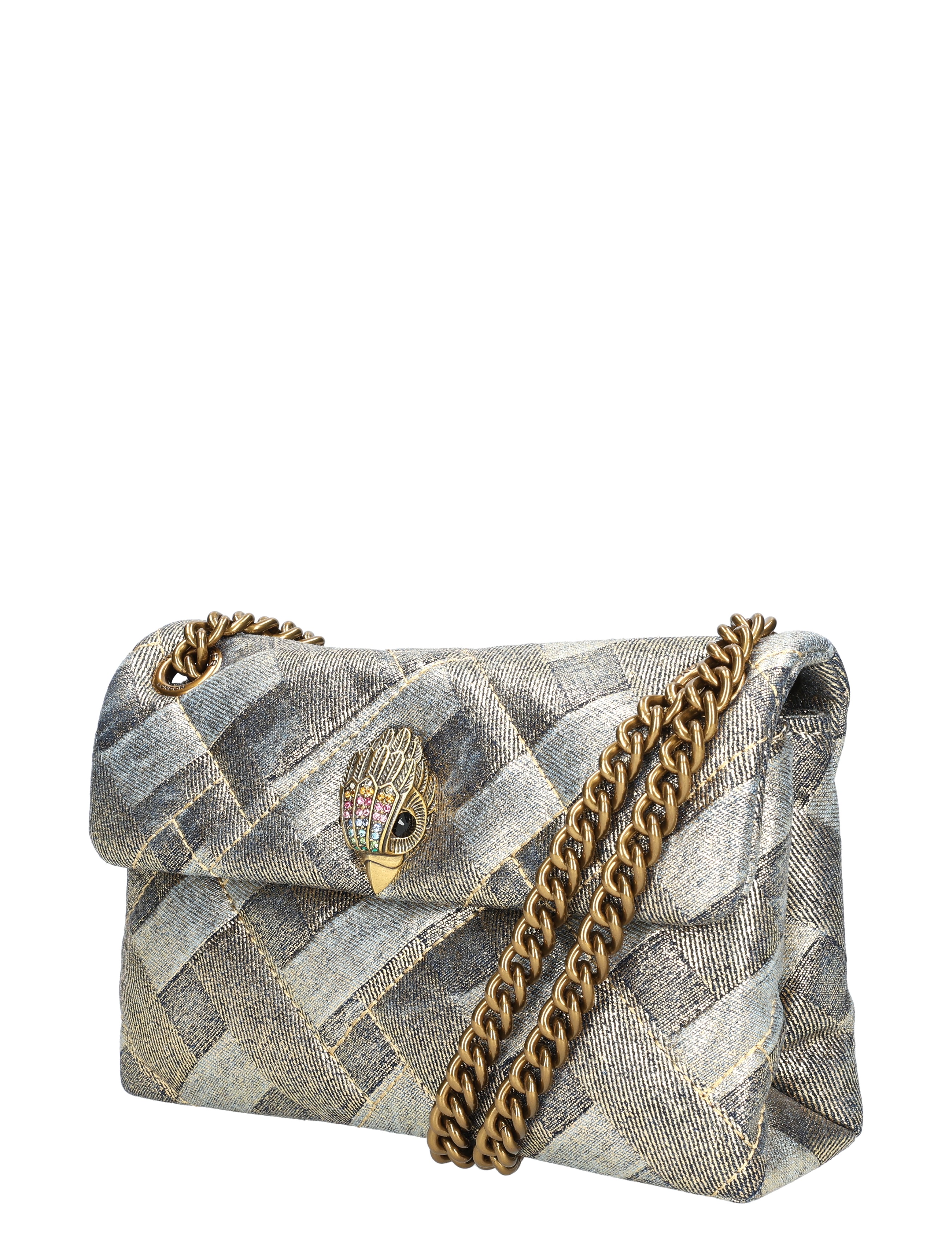 Kurt Geiger - Mini Kensington Soft Bag 8885566669 Gold Comb - Dames - Schoudertassen - 48477_53_3