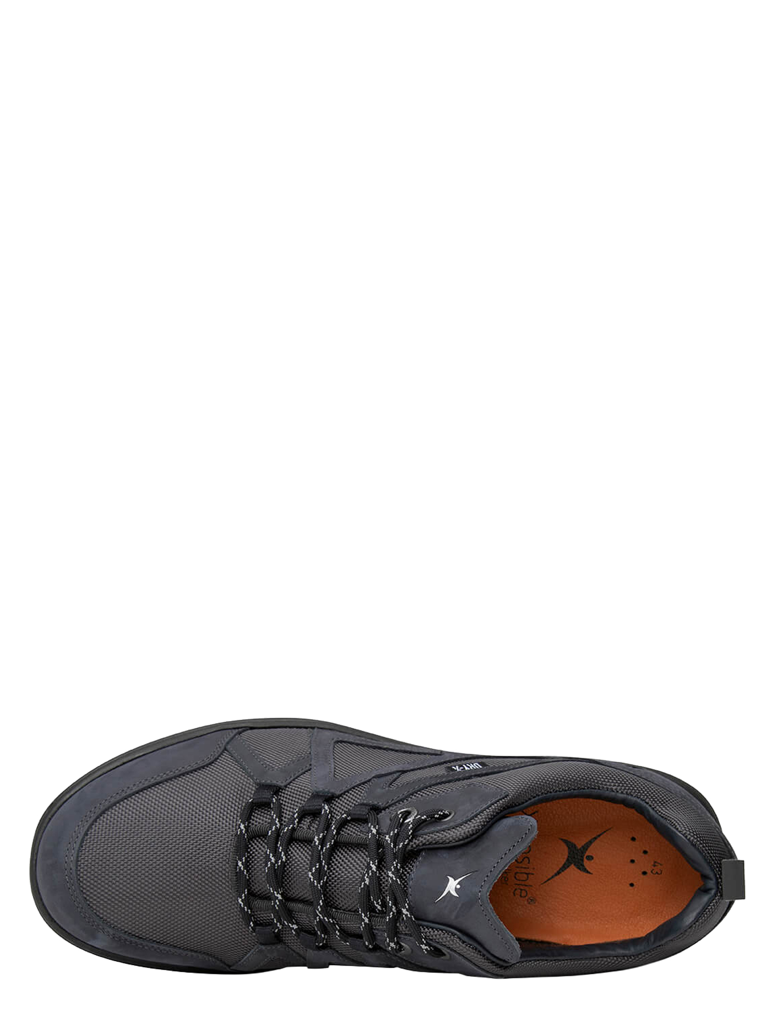 sneaker, hiking, grijs, mesh, veteringsschoen