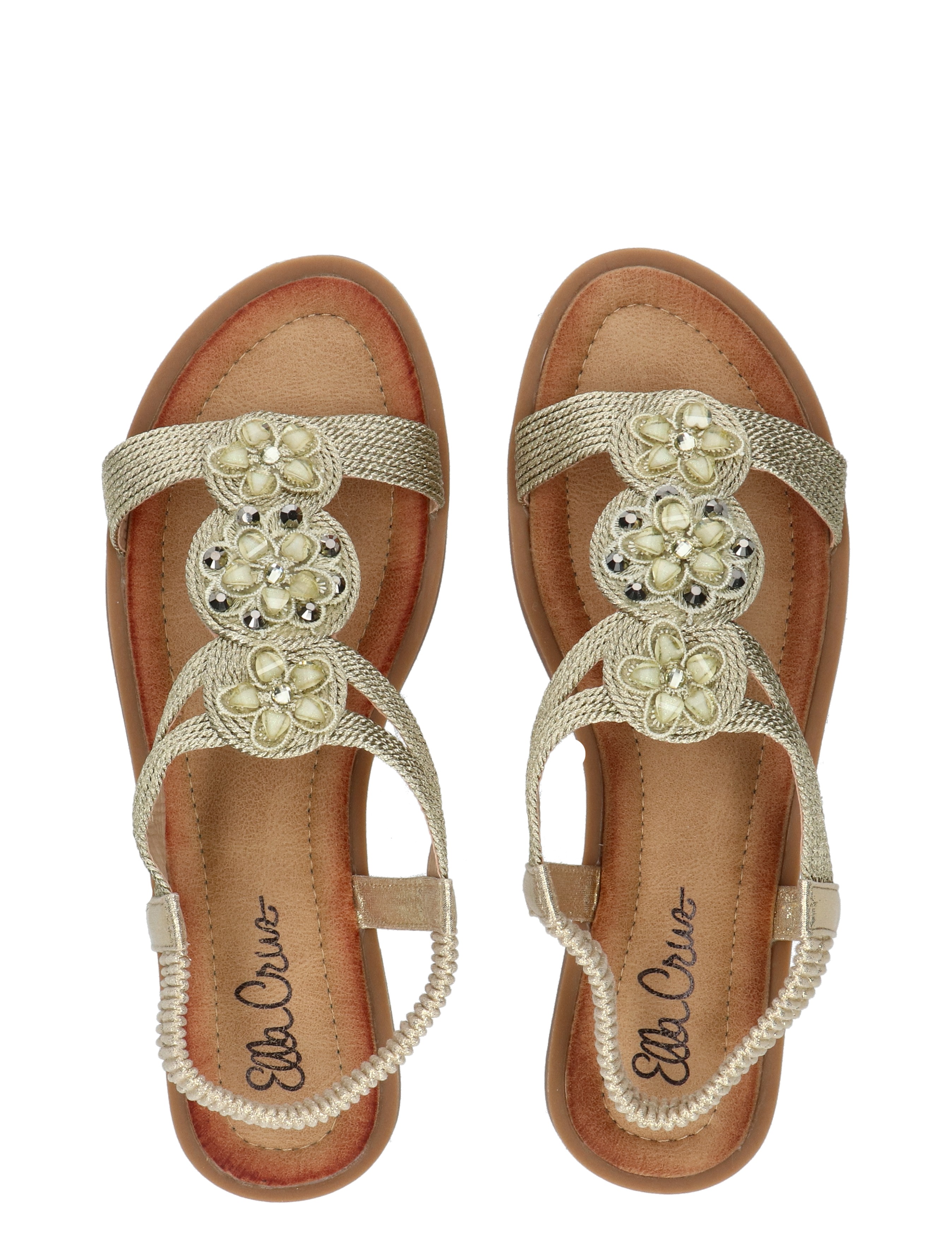 sandalen, sandalen met band, gevederde siersteentjes, glitterriem, tandriem