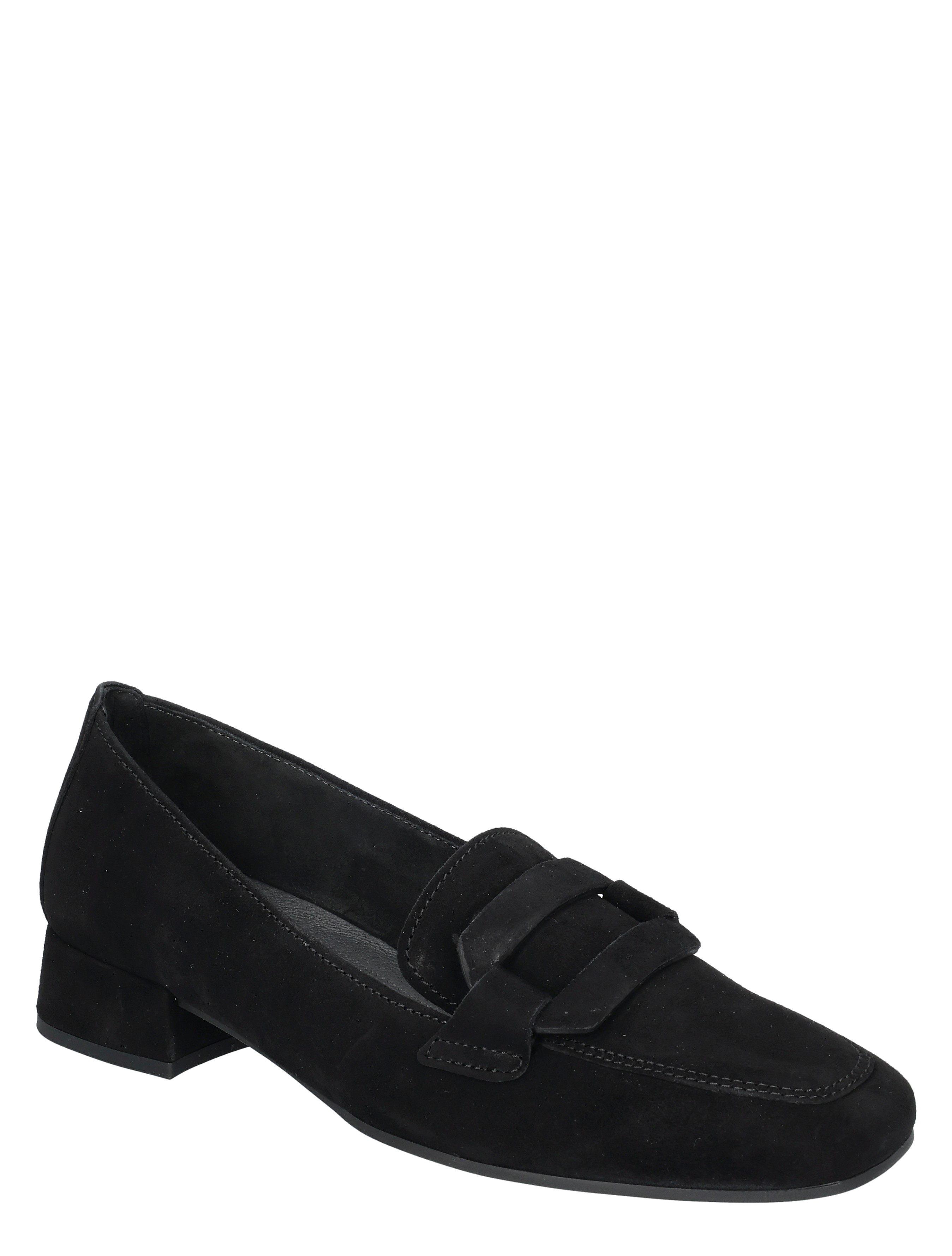 pumps, loafers, black, suede, block heel