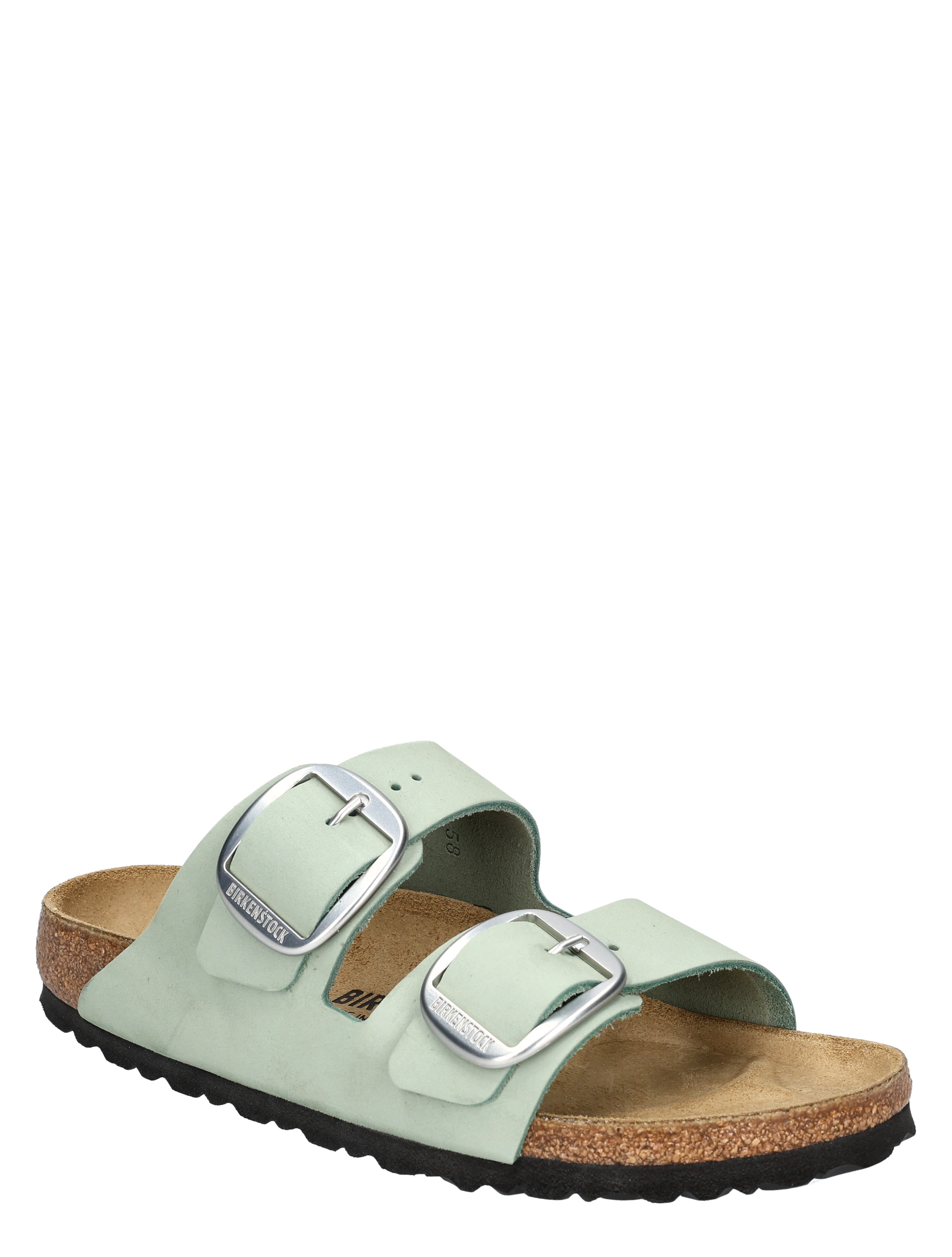 Birkenstock - Arizona Women Big Buckle Nubuck Pure Sage Narrow - Dames - Slippers - 49778_99_4