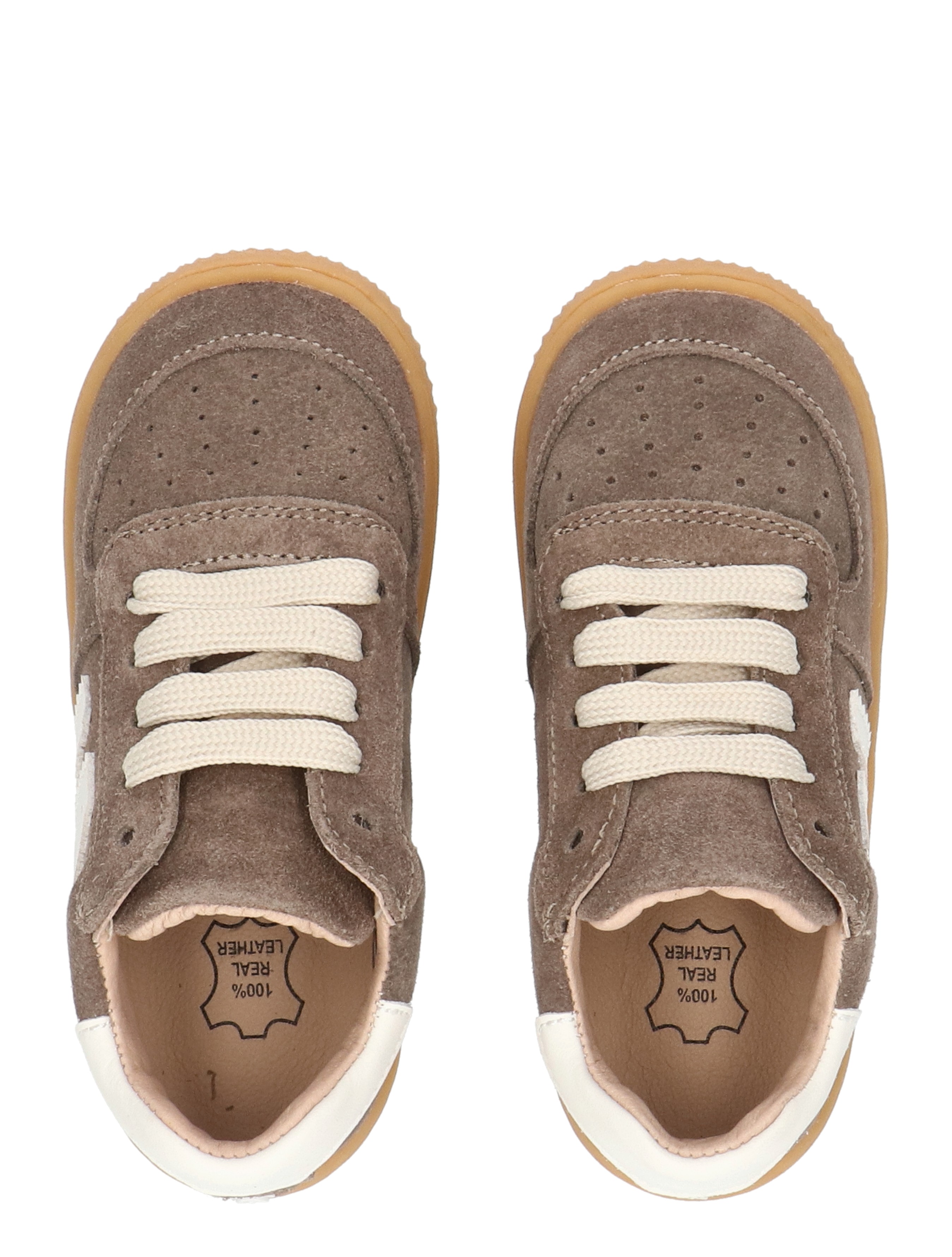 hoge sneaker, suède, touwveters, bruin, lak