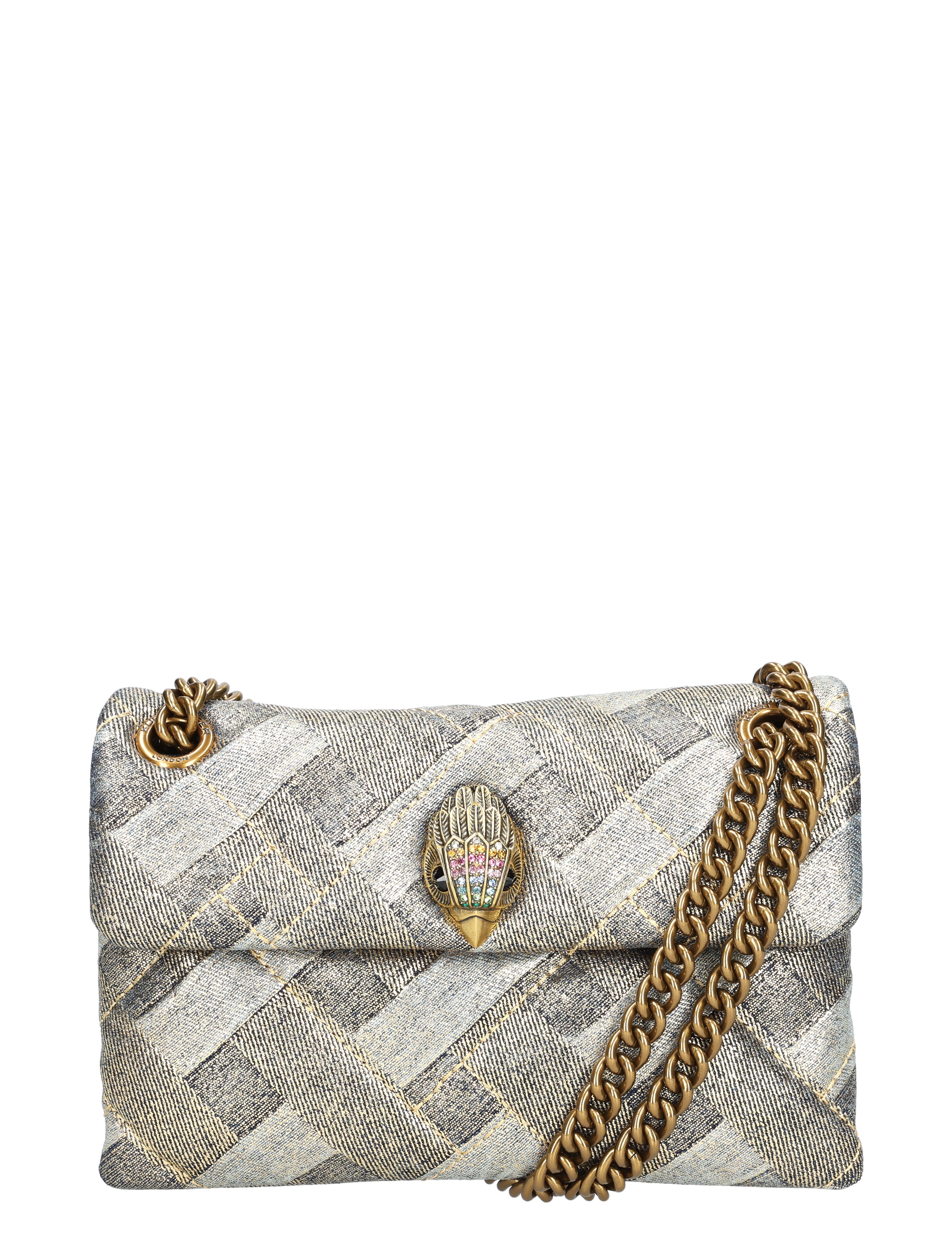 Kurt Geiger - Mini Kensington Soft Bag 8885566669 Gold Comb - Dames - Schoudertassen - 48477_53_1