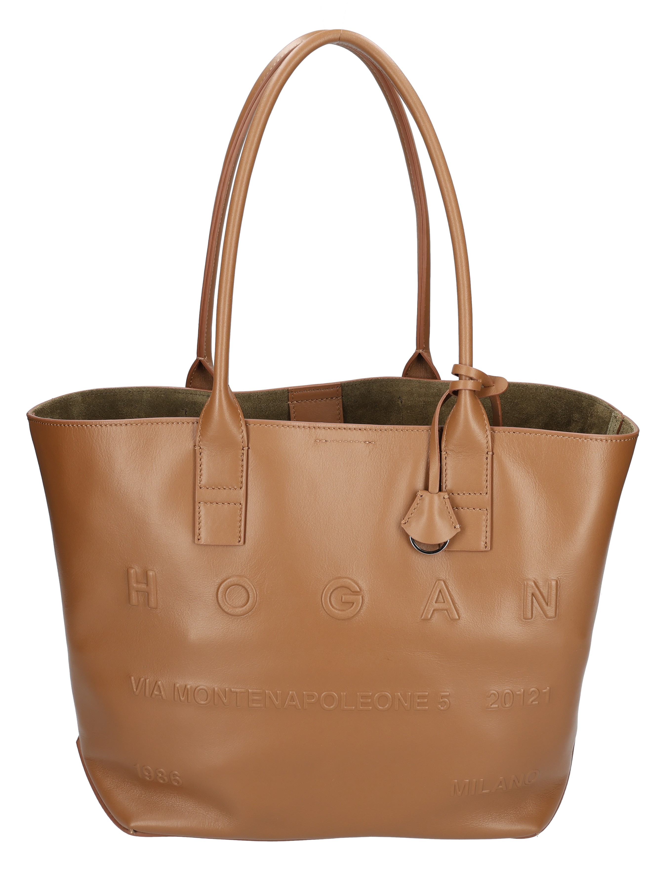 Hogan - Script Shopping Bag Small Brown - Dames - Schoudertassen - 49671_22_1