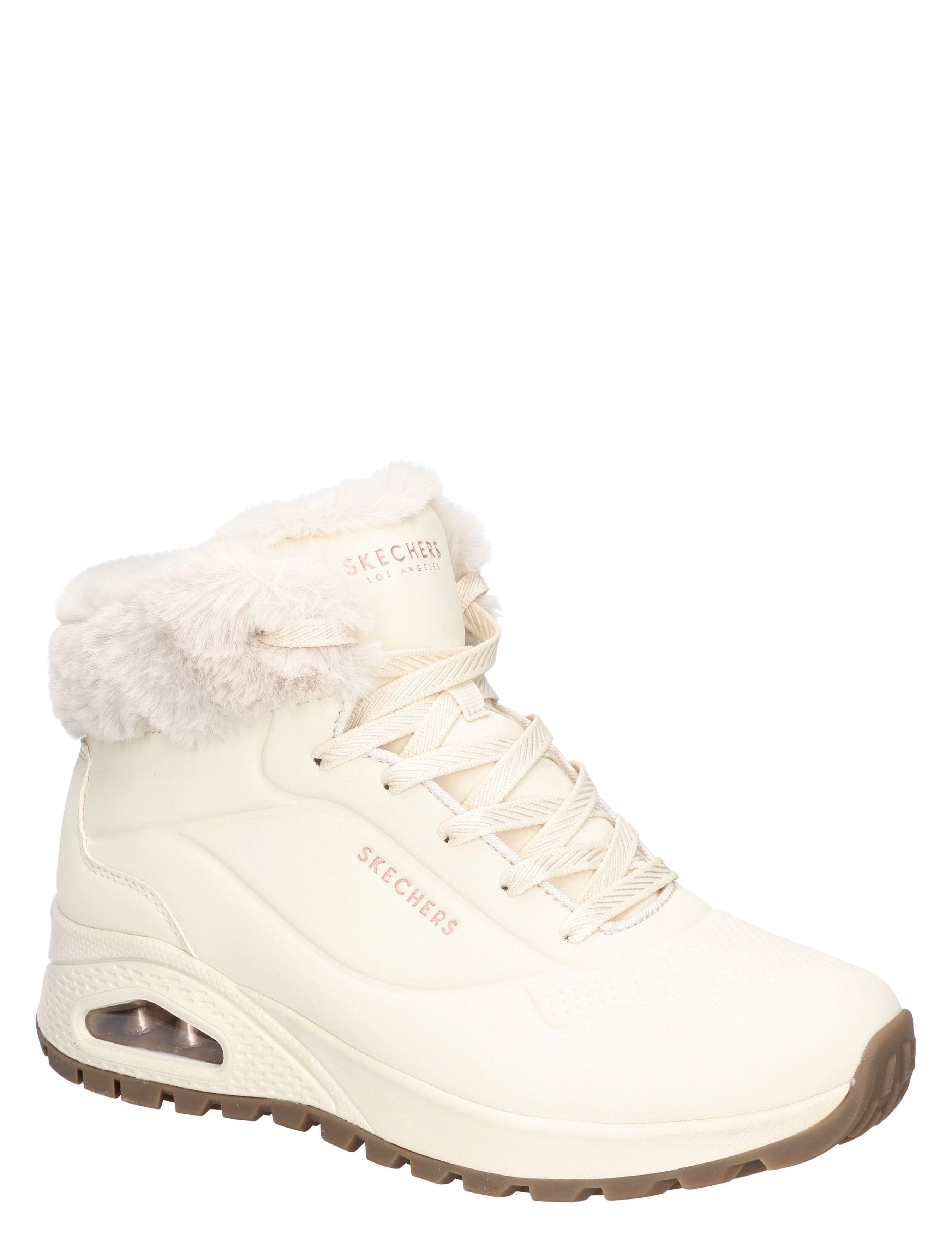 sneaker, boot, bootie, witte kleur, fake fur trim