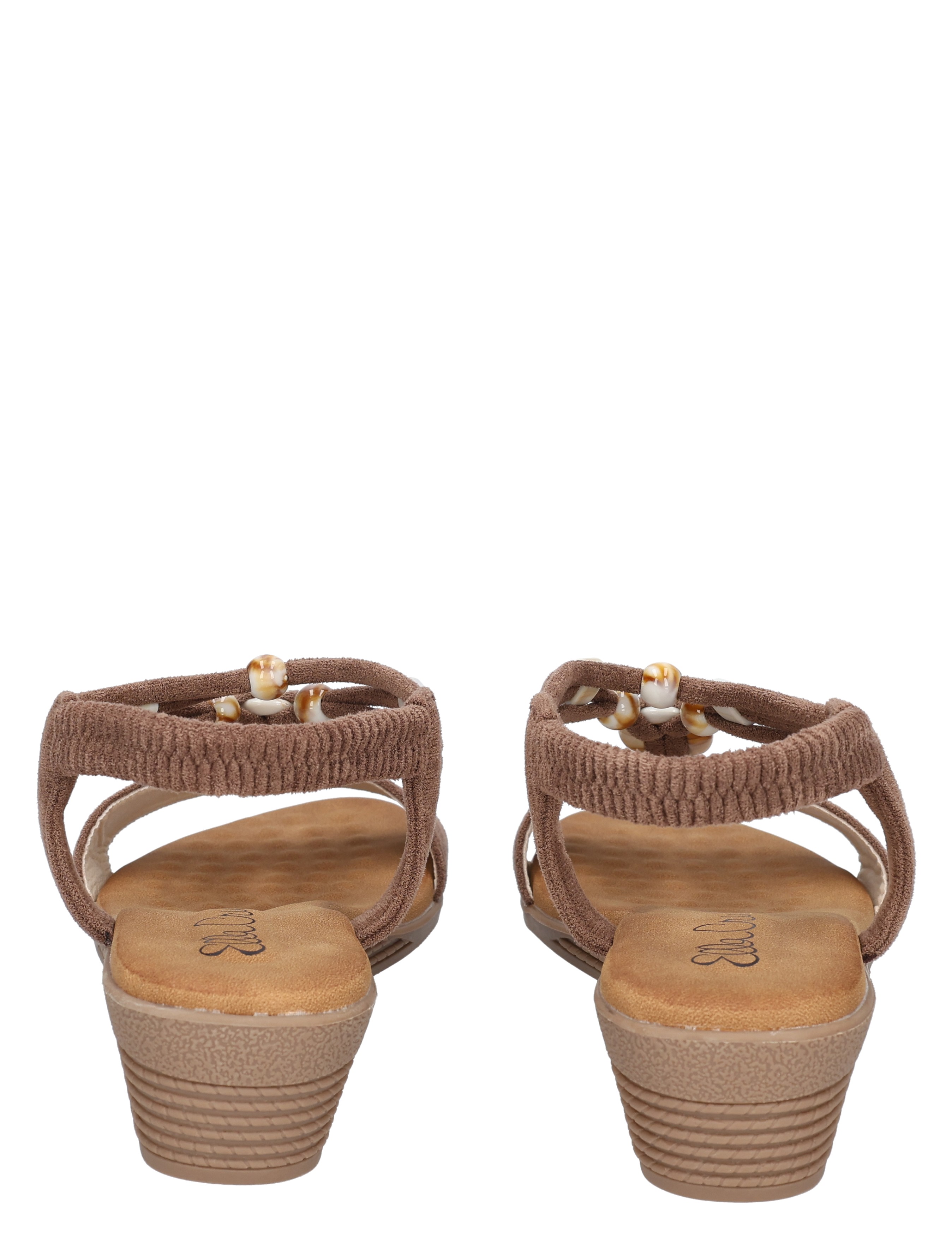 sandalen, wedge, bruin, lagenband, gemerkt