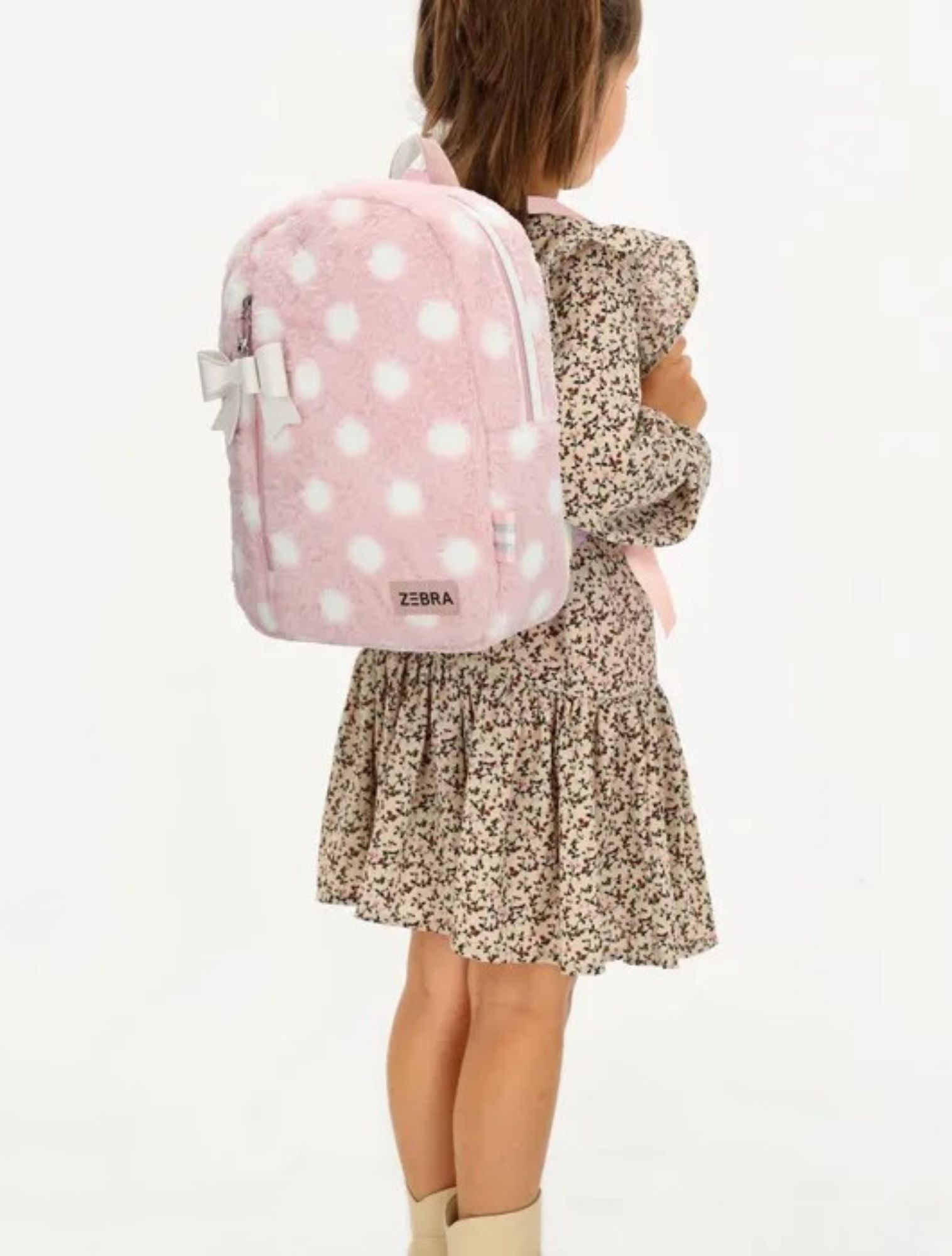 rugzak, roze, polkadots, kind, backpack