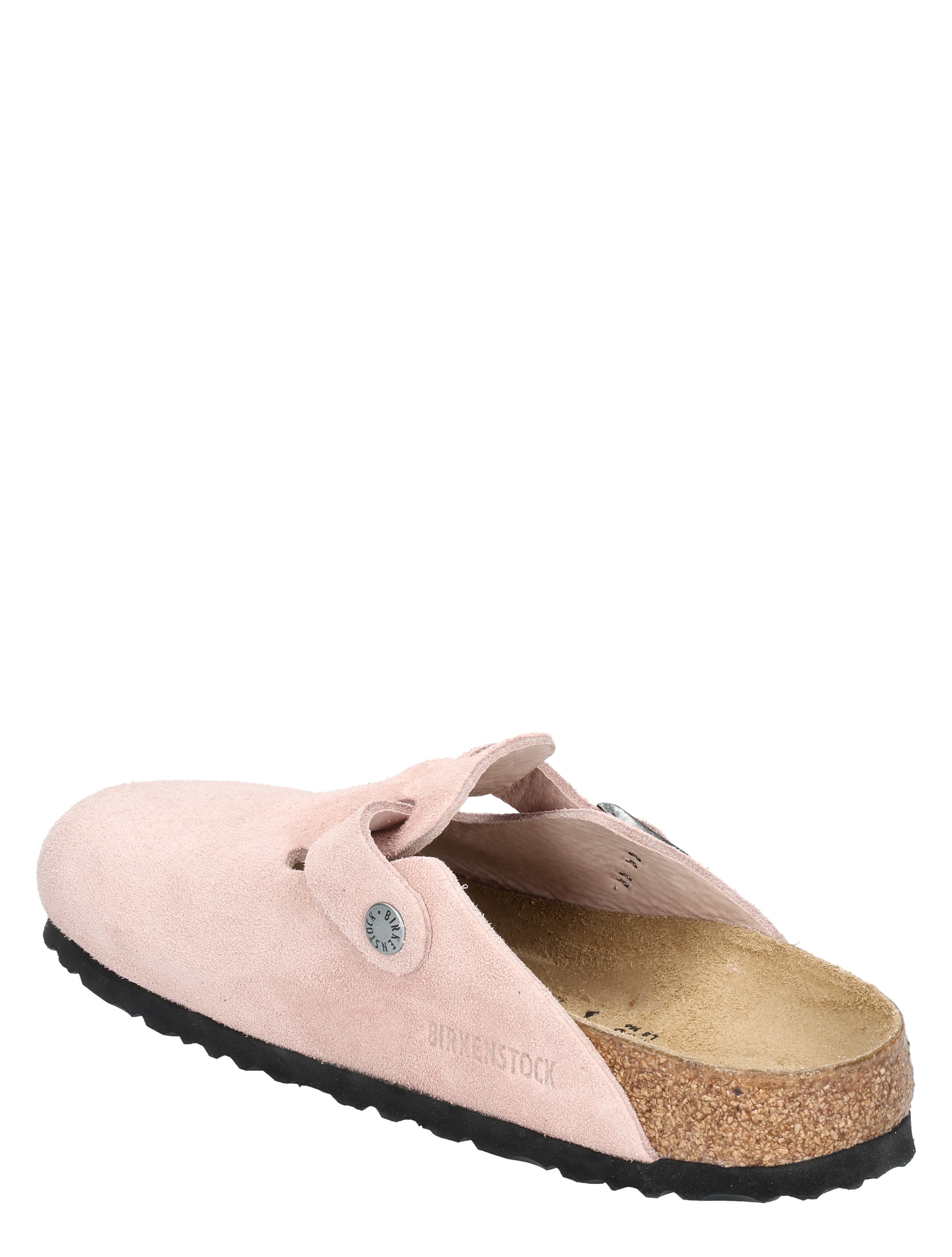 slipper, roze, suede, kurkzool, tweestef