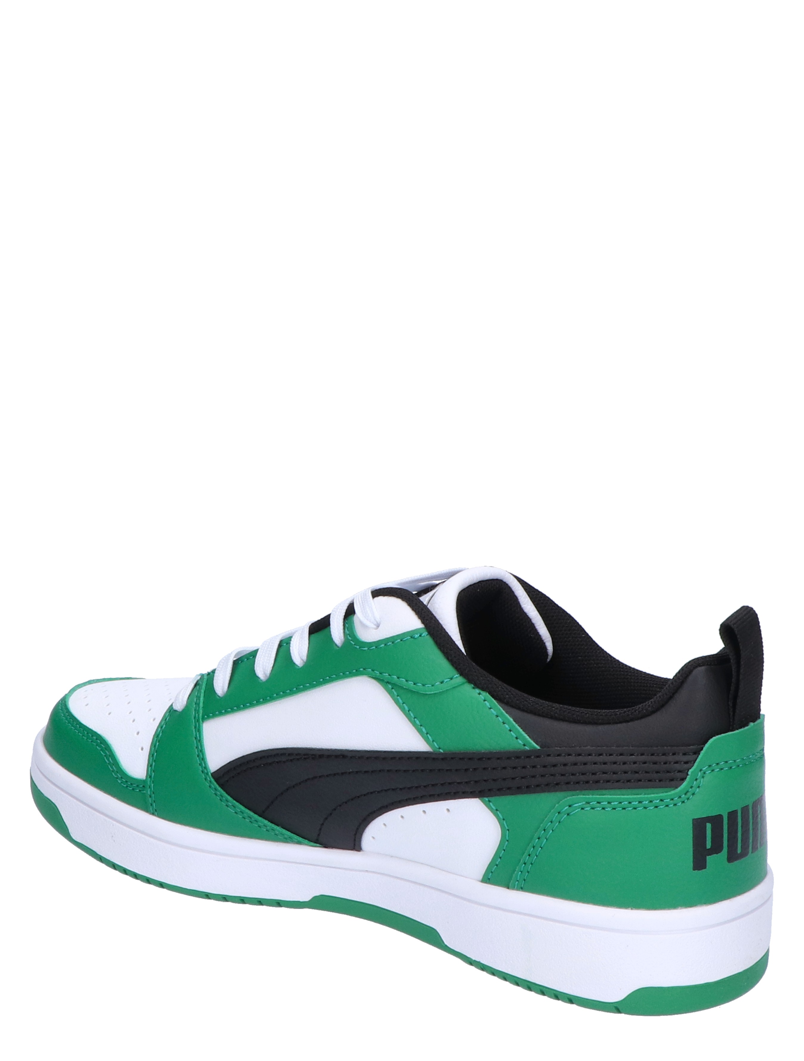 Puma - Rebound V6 Low White Black Green - Meisjes - Jongens - Sneakers - Lage Sneakers - Lage Sneakers - Sneakers - 46451_86_4
