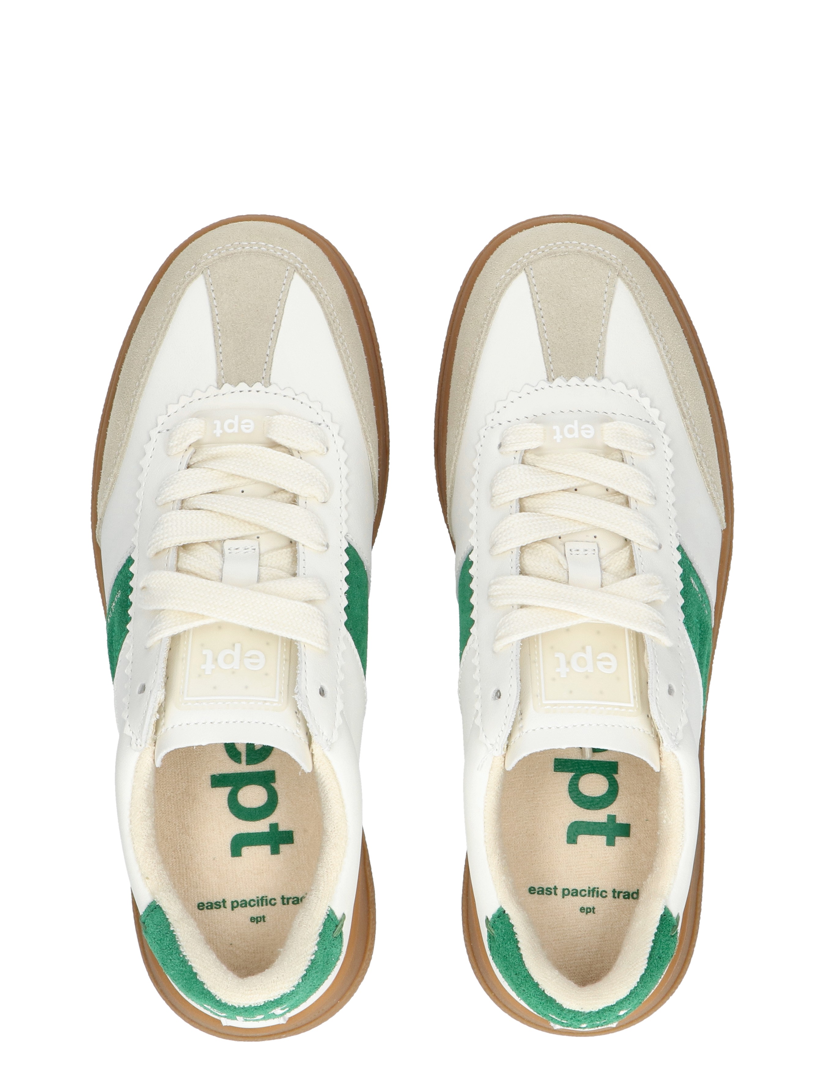 East Pacific Trade - Santos EP3SN1ST03601 Off White Green - Sneakers - Dames - Lage Sneakers - 48448_86_7