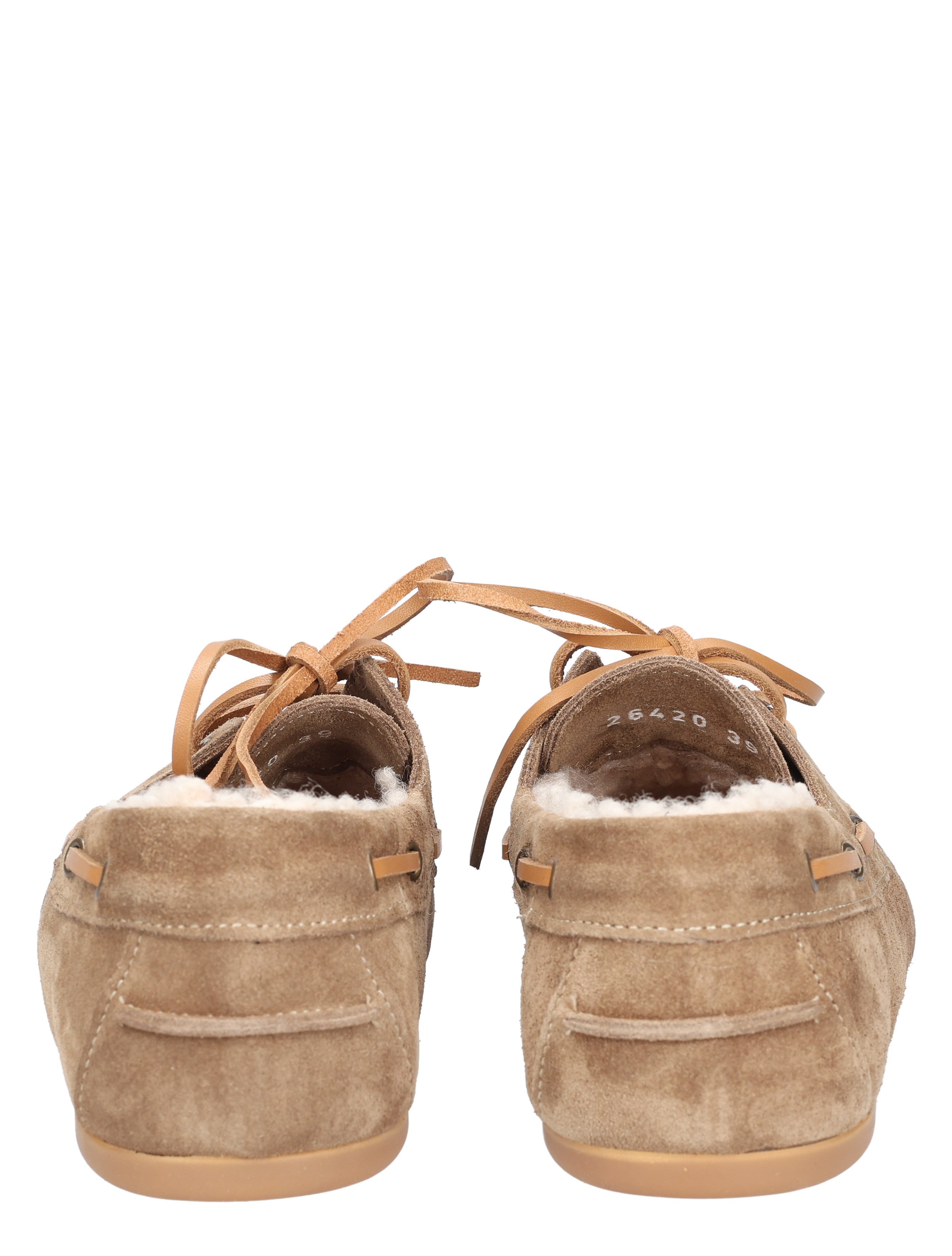 Miss Behave - Xanthi 1-p Taupe Suede Shearling - Dames - Veterschoenen - Casual Veterschoenen - 50763_77_6