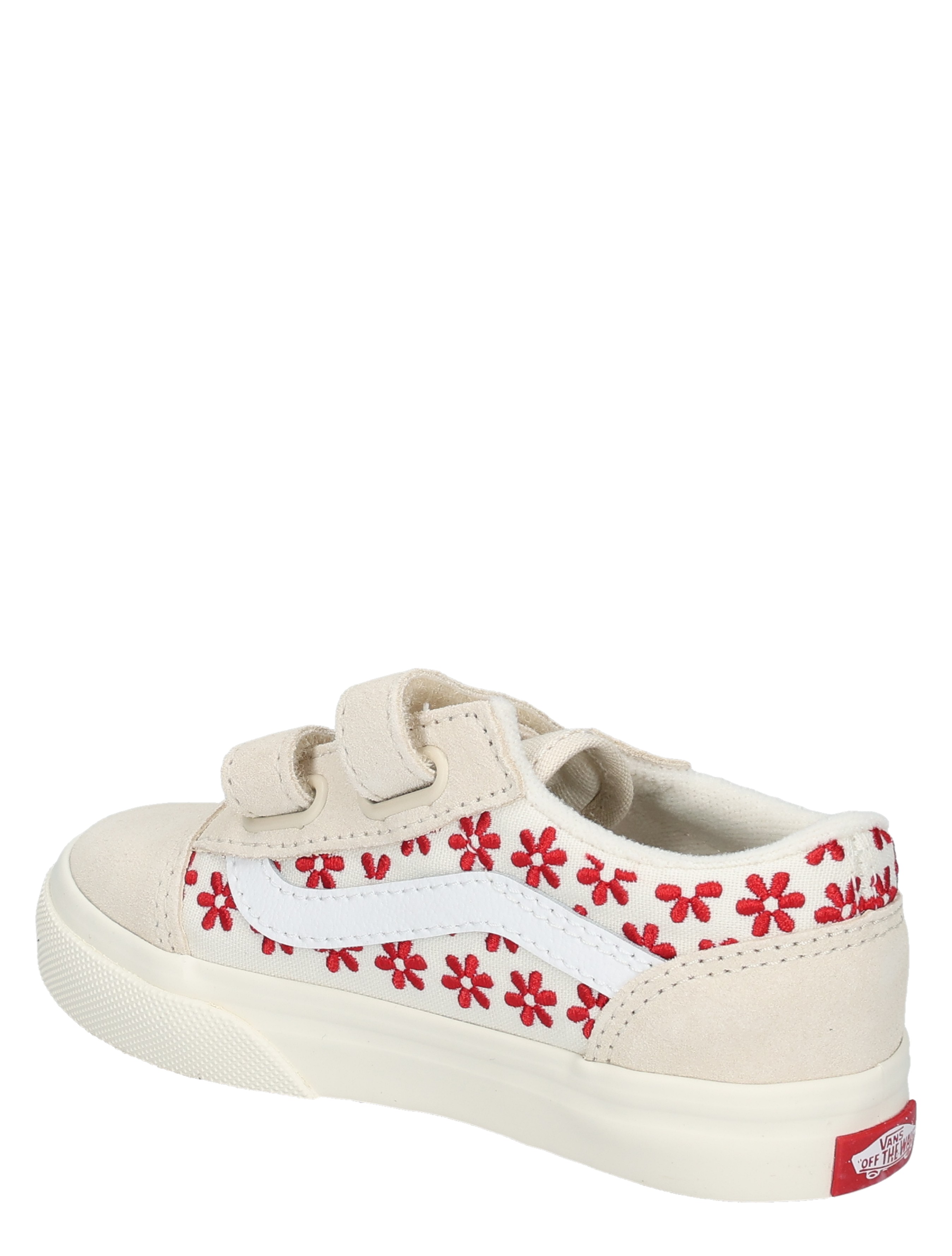 Vans - Old Skool V VN000CTG IZQ1 Racing Red - Meisjes - Lage Sneakers - Sneakers - 49801_74_4
