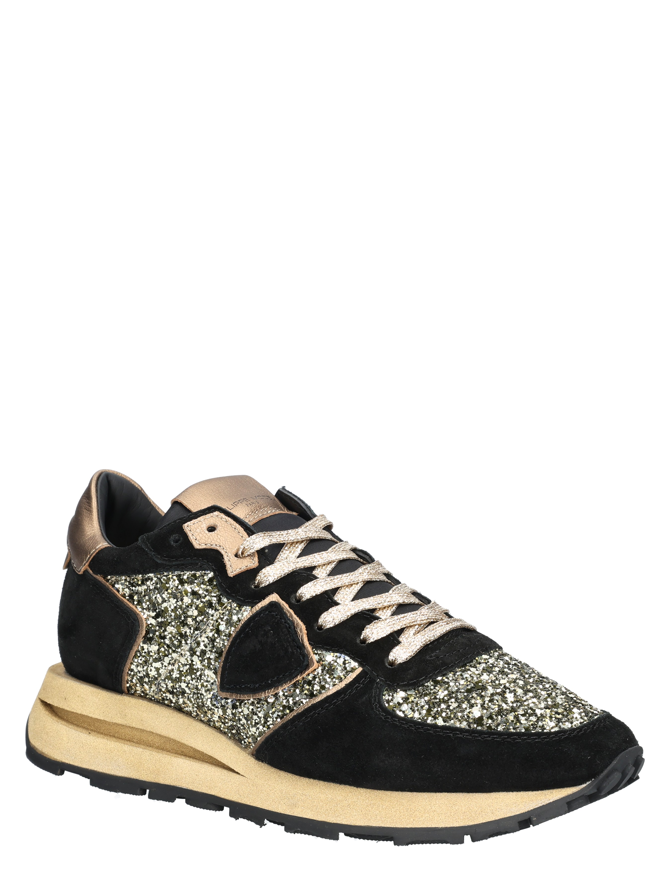Philippe Model - TKLD Tropez Haute GD01 Glitter Daim Noir - Dames - Sneakers - Lage Sneakers - 49109_11_3