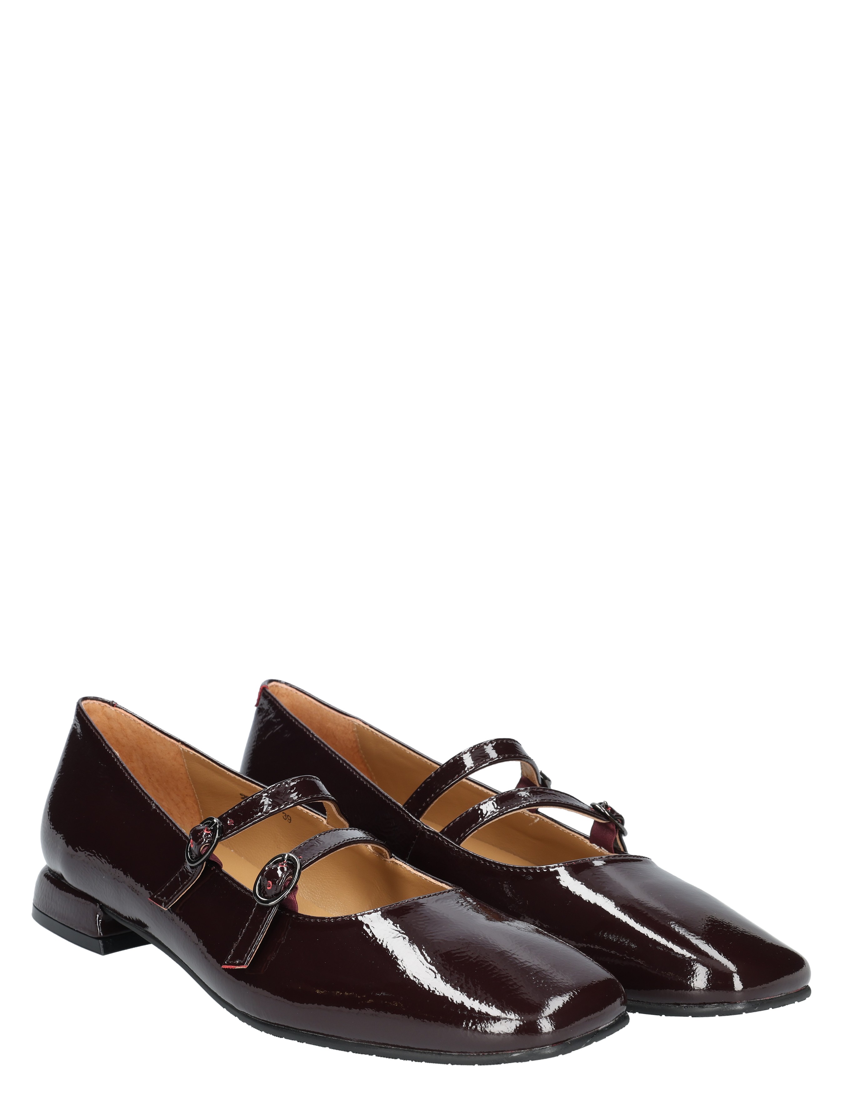 Di Lauro - Cassia Burgundy Patent Leather - Dames - Ballerinas - 49495_40_5