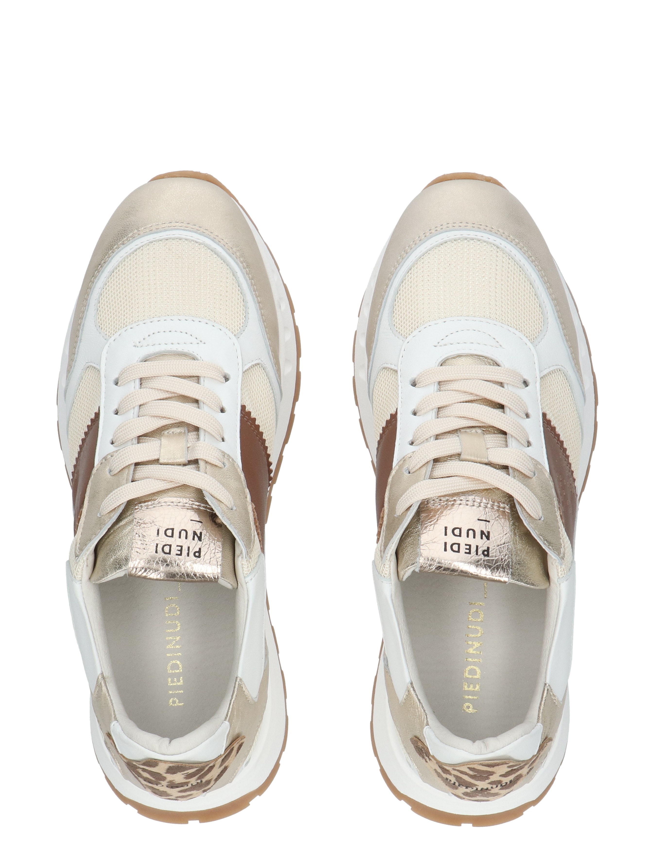 Piedi Nudi - Helen 03.01 Gold Leopard - Dames - Veterschoenen - Casual Veterschoenen - 50524_53_7