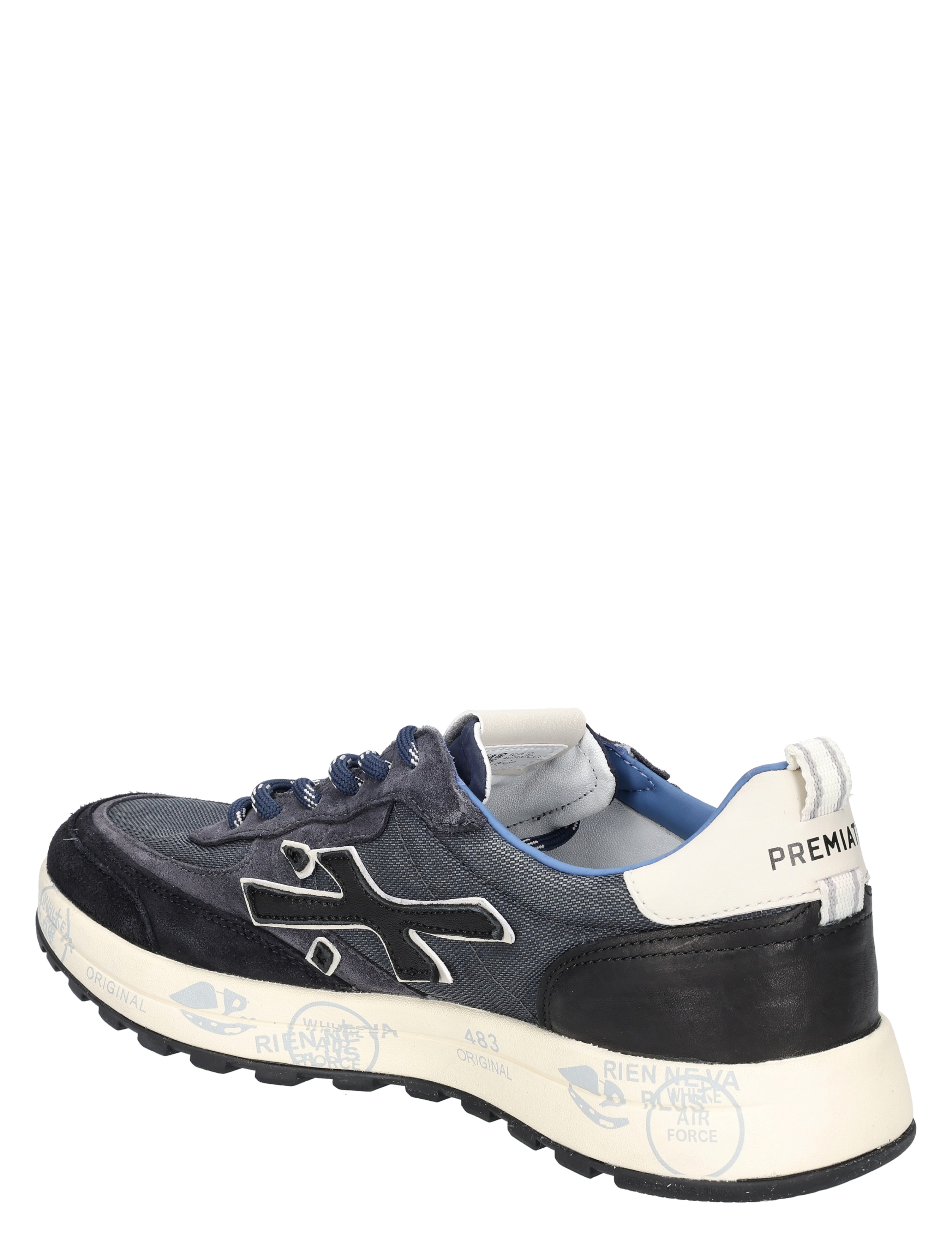 sneaker, gymshoe, blauw, meshvoering, demping