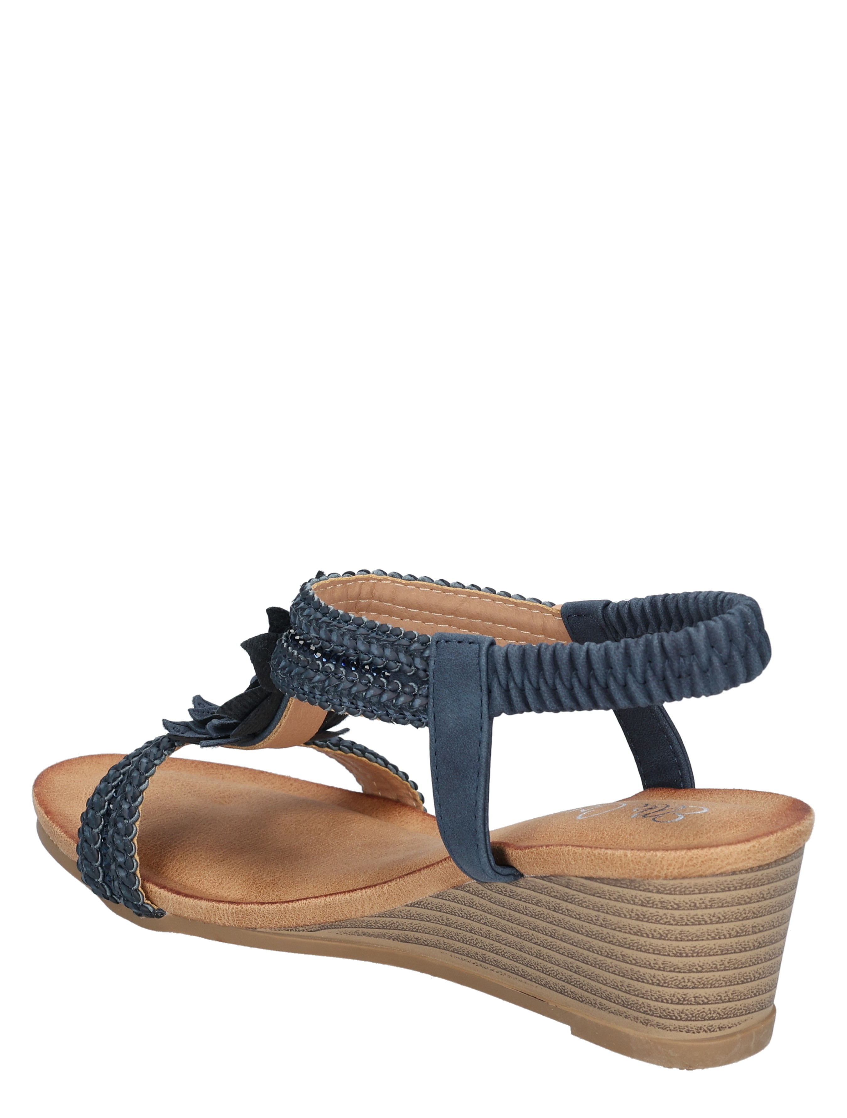 sandaal, wedges, touwriem, blauw, sandalen