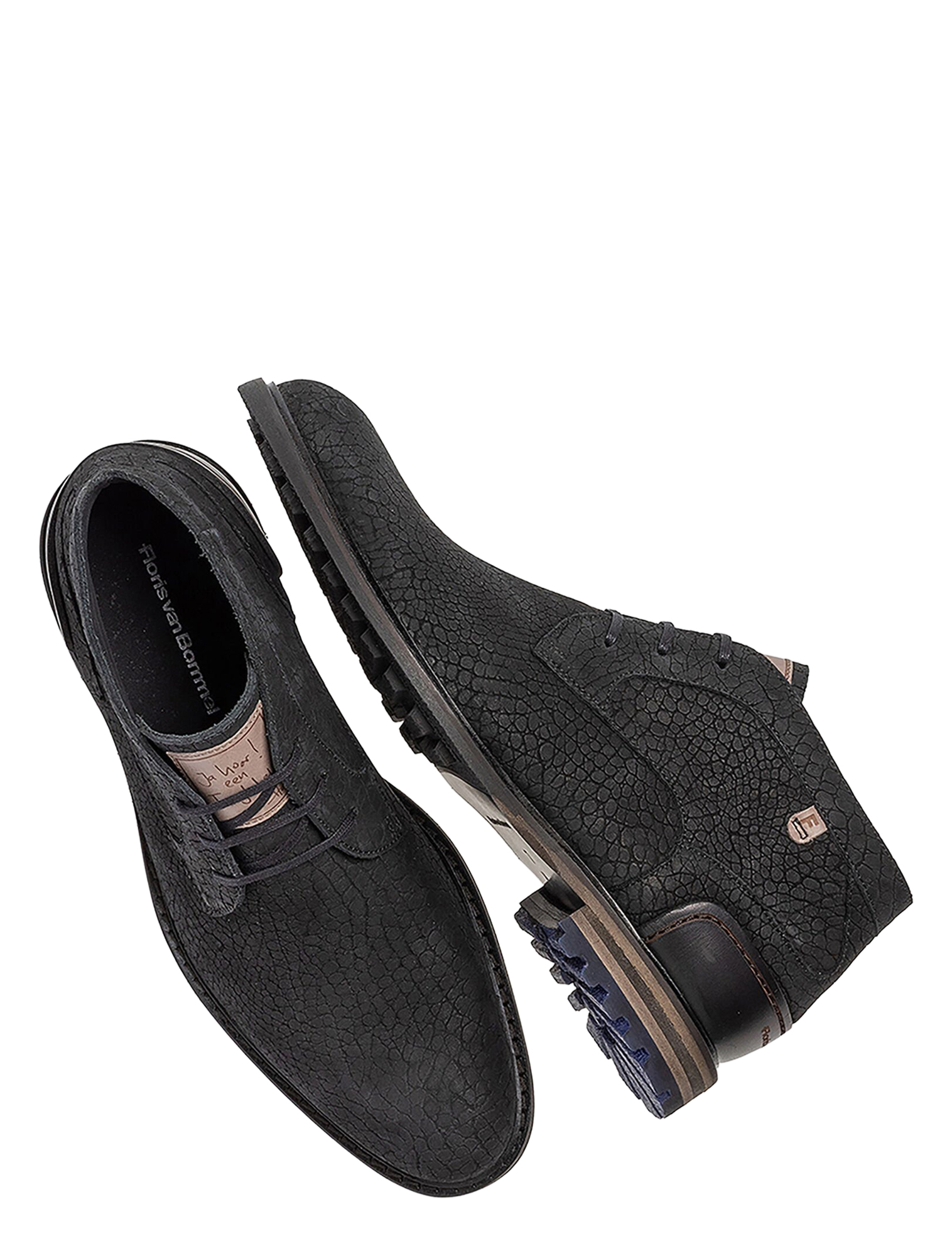 Floris van Bommel - Crepi SFM-50159 10-01 Black H-Wijdte - Heren - Boots - Veter Boots - 50139_11_3