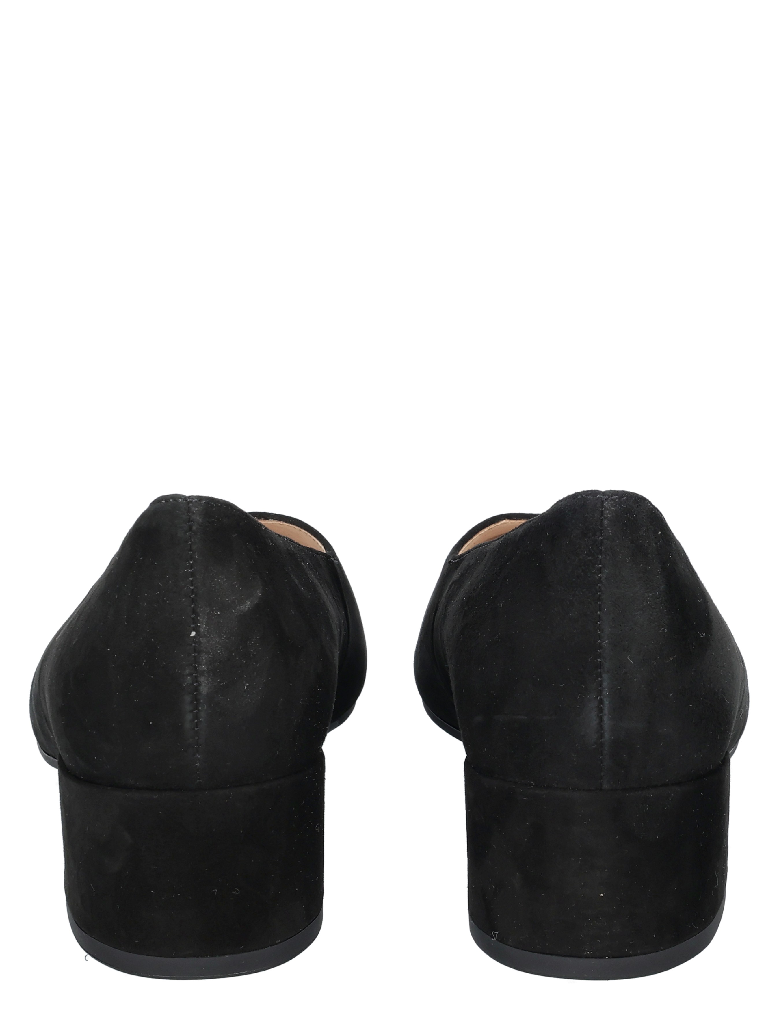 black, heels, block-heel, suede, women