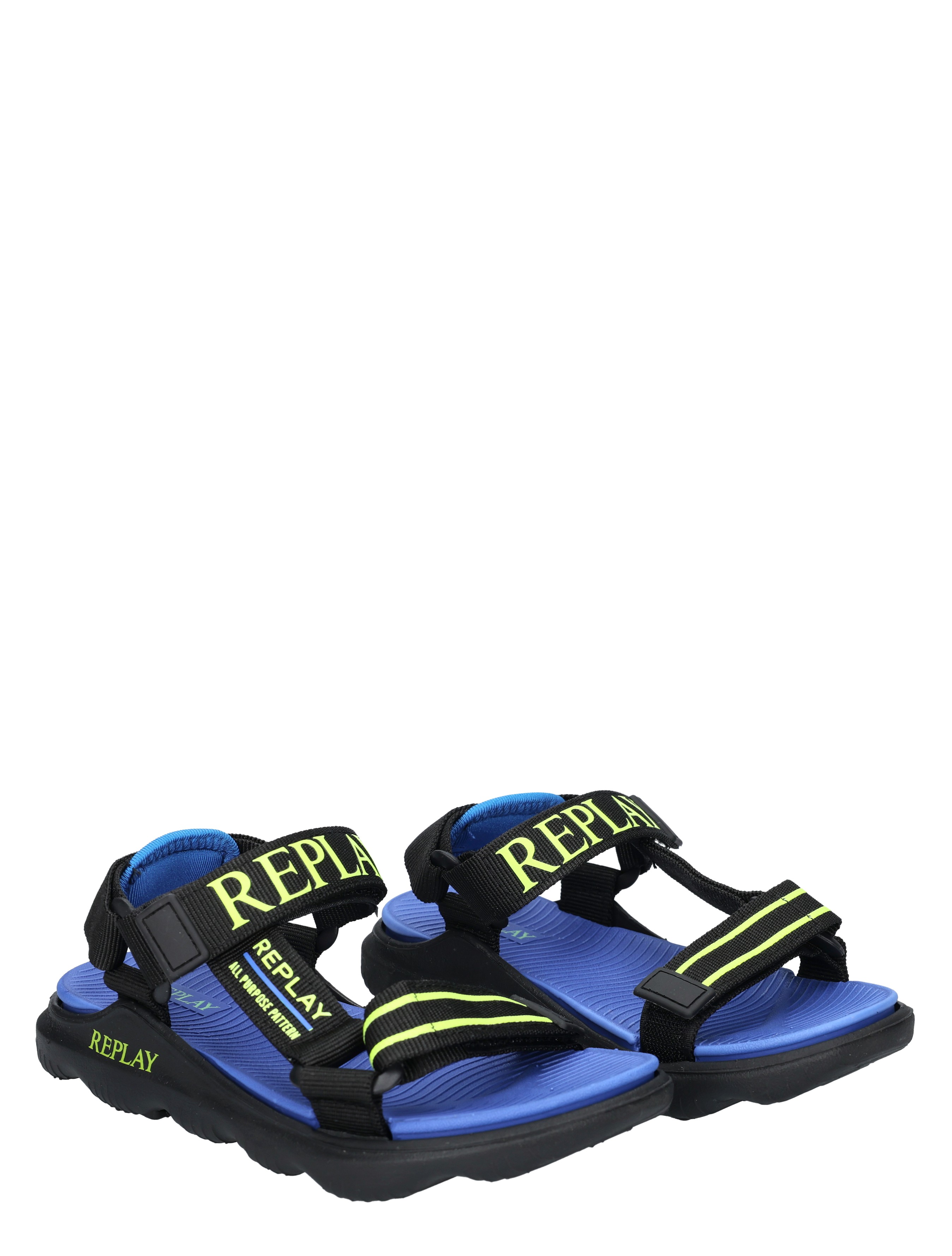 Replay - JT540003T 3523 Black Acid Green Royal - Sandalen - Jongens - 49845_11_5