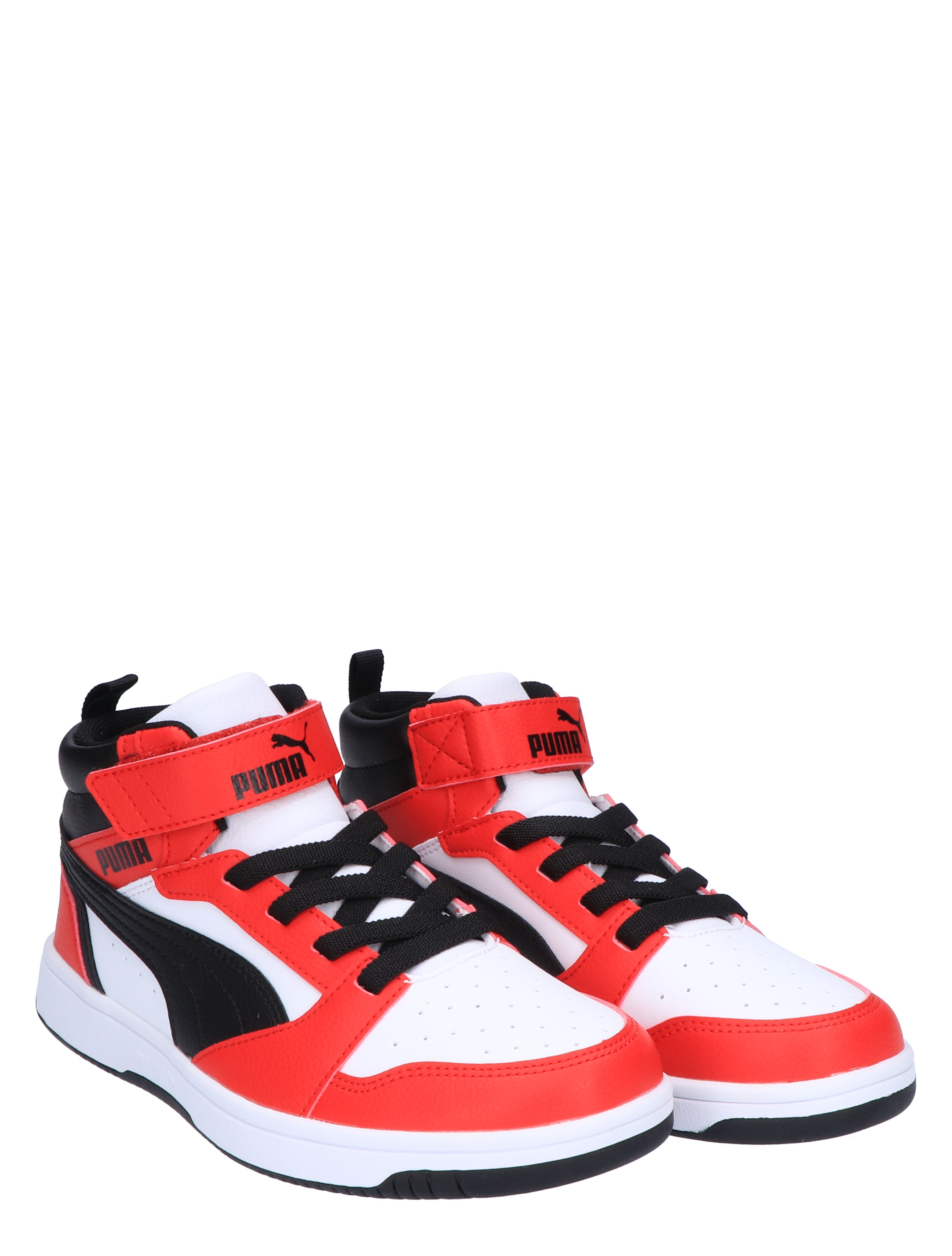 Rebound V6 Mid Basket Velcro White Black Red